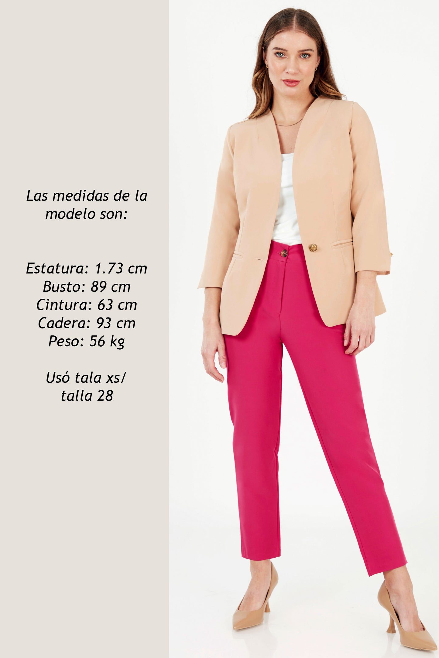 PANTALON RECTO CASUAL MARIANA FUCSIA