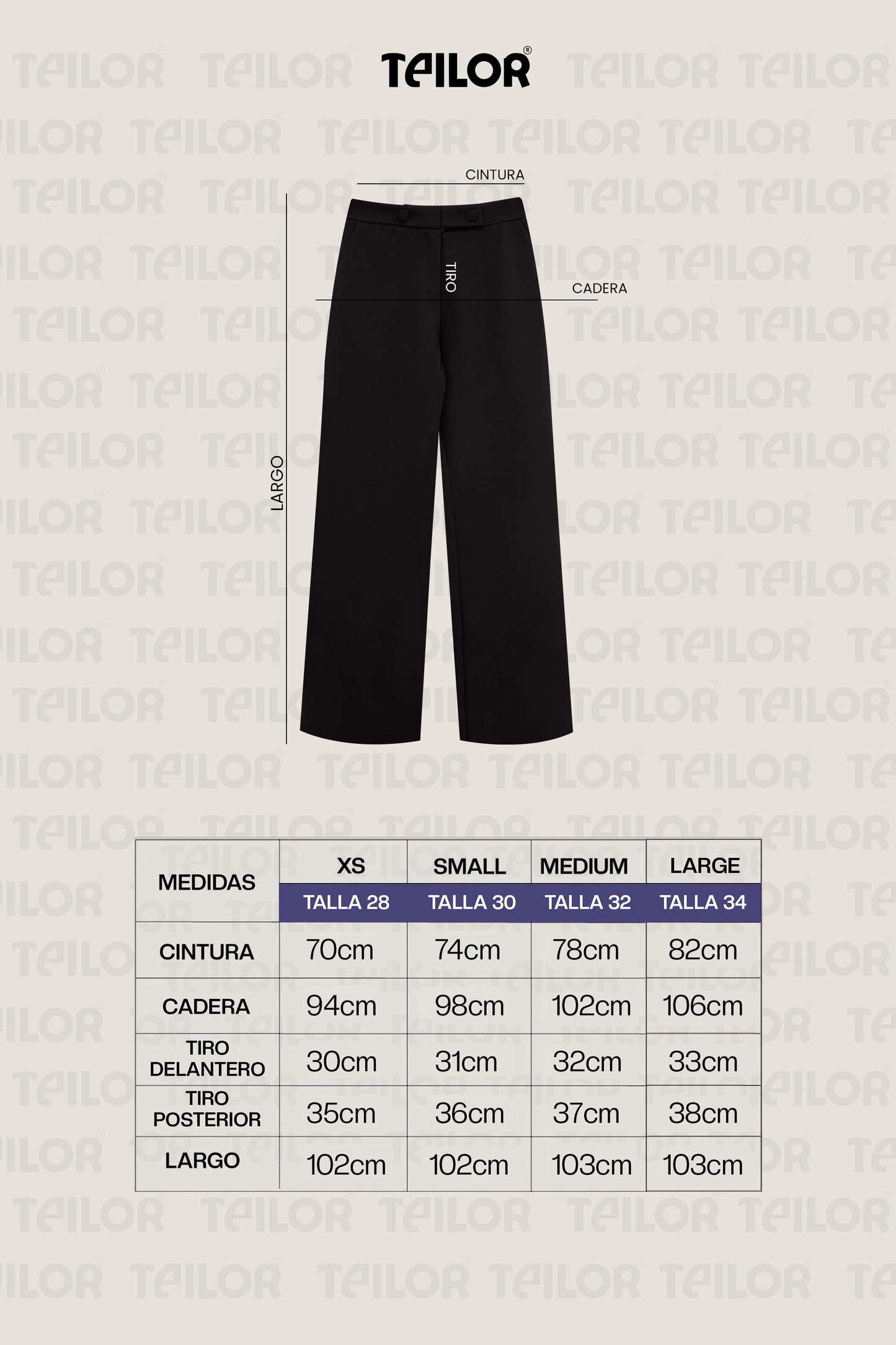 PANTALON PALAZZO MARTINA BEIGE