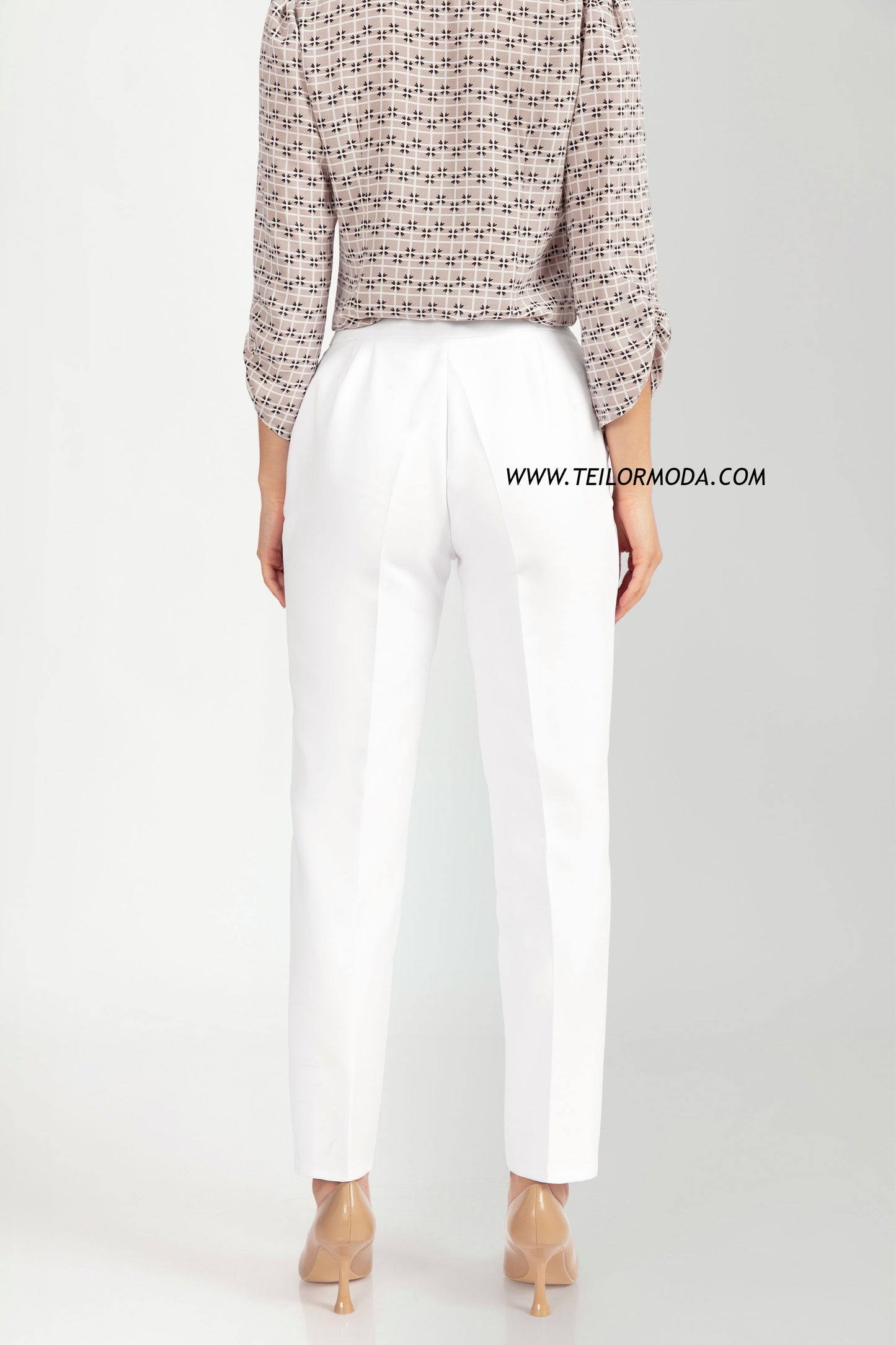 PANTALON CON PRETINA CRUZADA LUCIA BLANCO