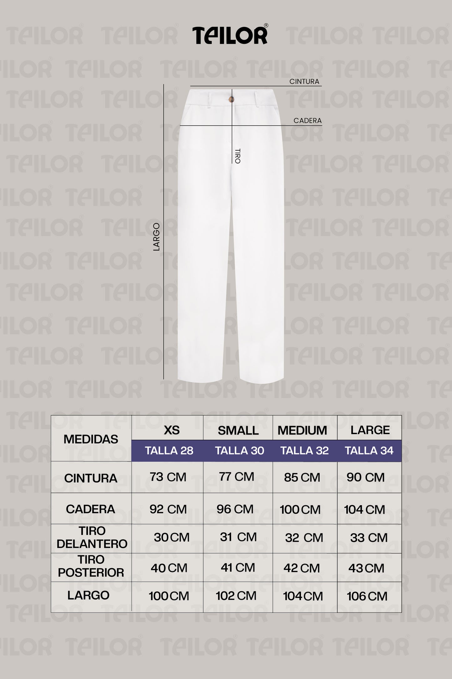 PANTALON RECTO CASUAL MARIANA PERLA