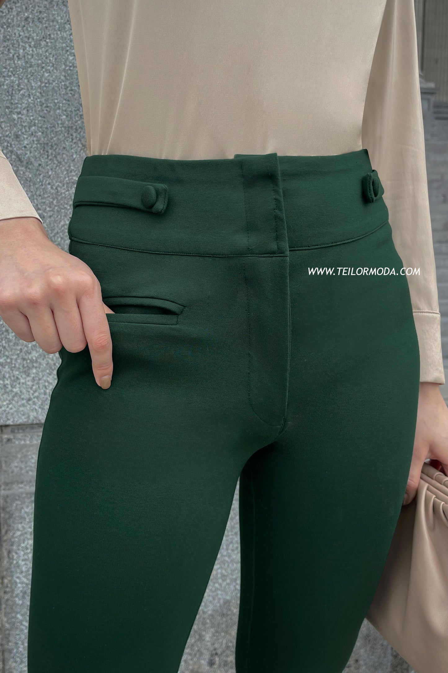 PANTALÓN SKINNY MARA VERDE