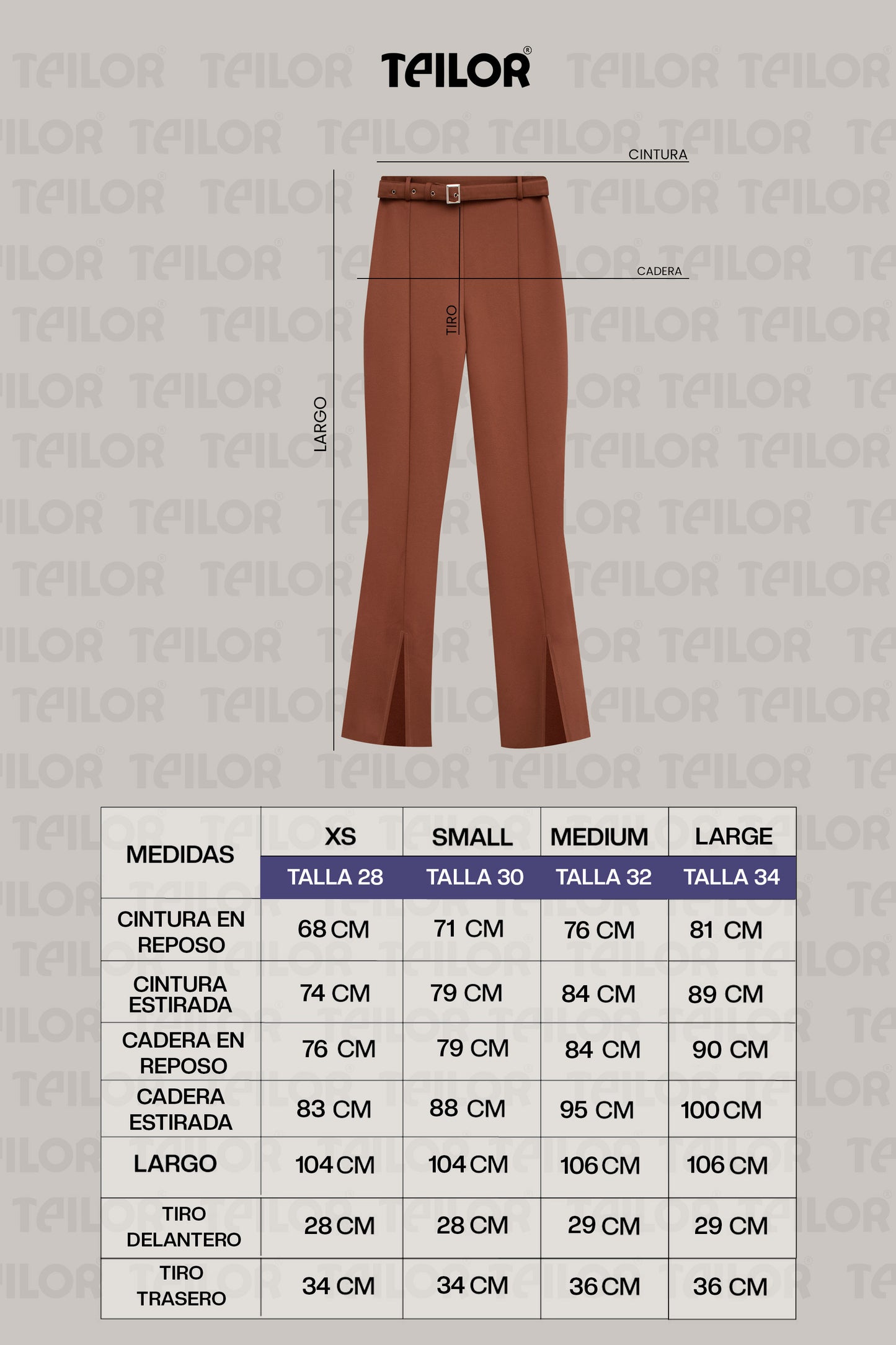 PANTALON CON ABERTURA VEGA CAMELLO