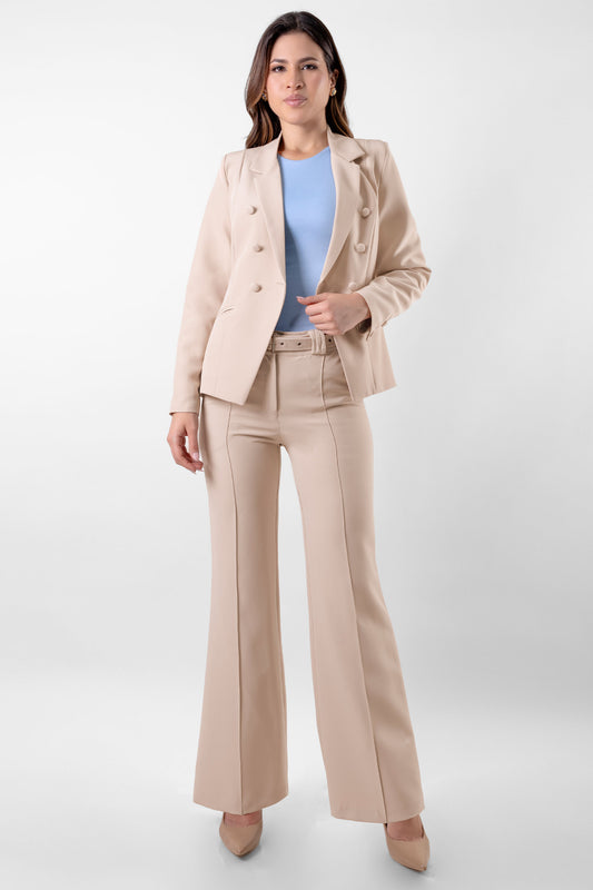 CONJUNTO SASTRE BEIGE PALAZZO GALICIA