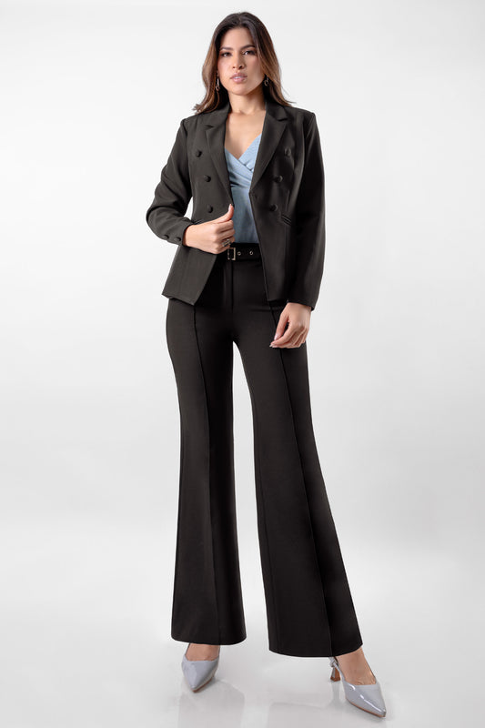 CONJUNTO SASTRE NEGRO PALAZZO GALICIA