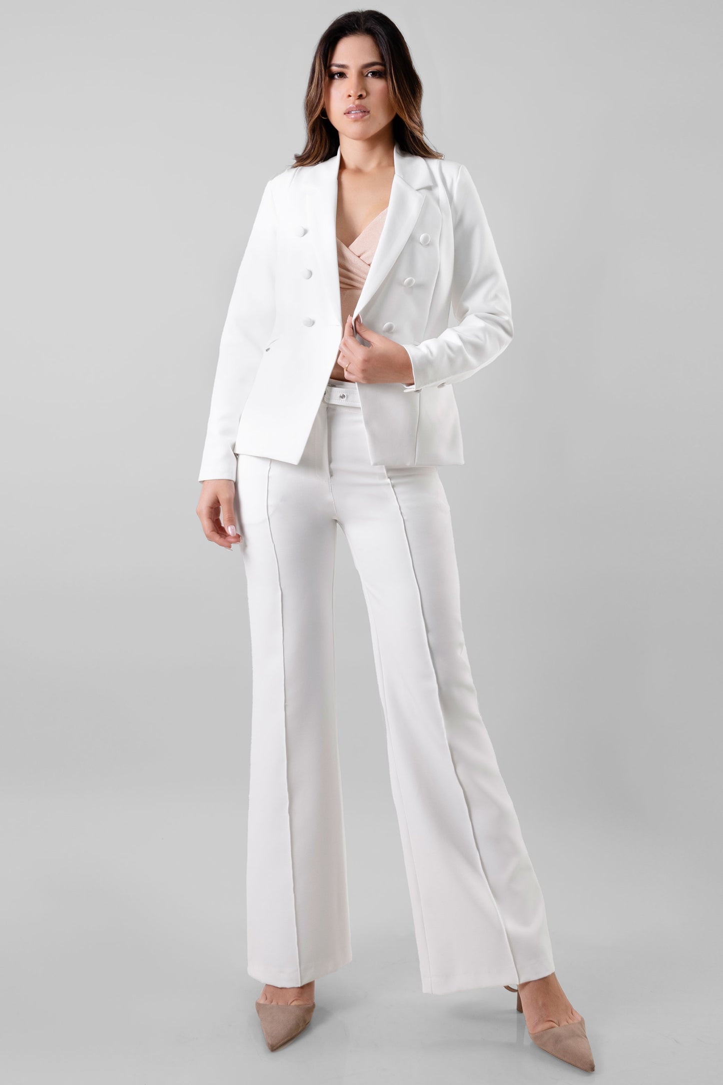 CONJUNTO SASTRE BLANCO MARFIL PALAZZO GALICIA