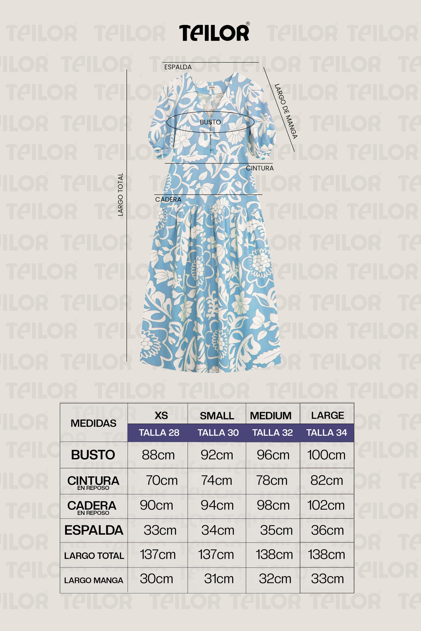 VESTIDO LARGO ABI CELESTE