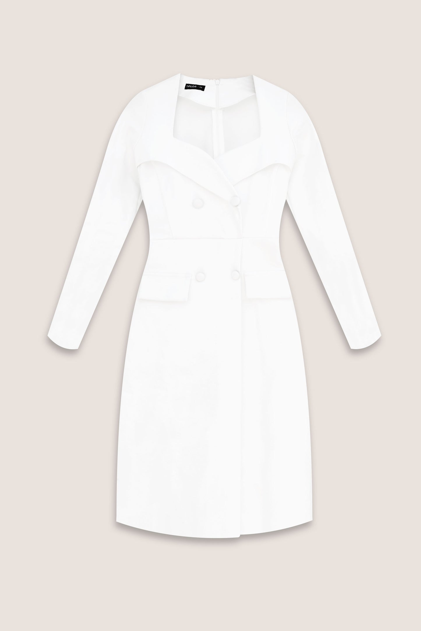 VESTIDO MANGA LARGA MADISON BLANCO