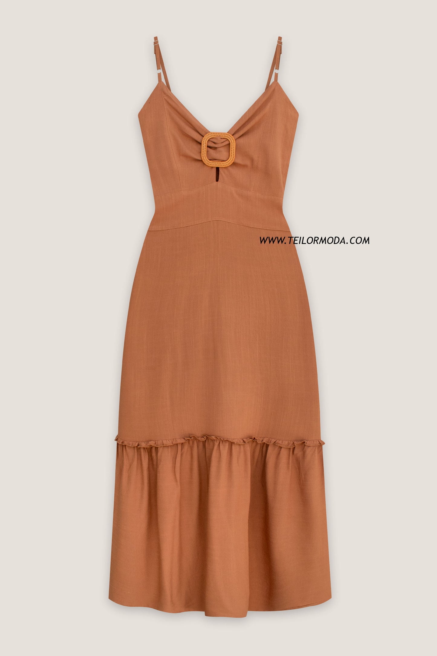 VESTIDO CASUAL CAYETANA CAMELLO