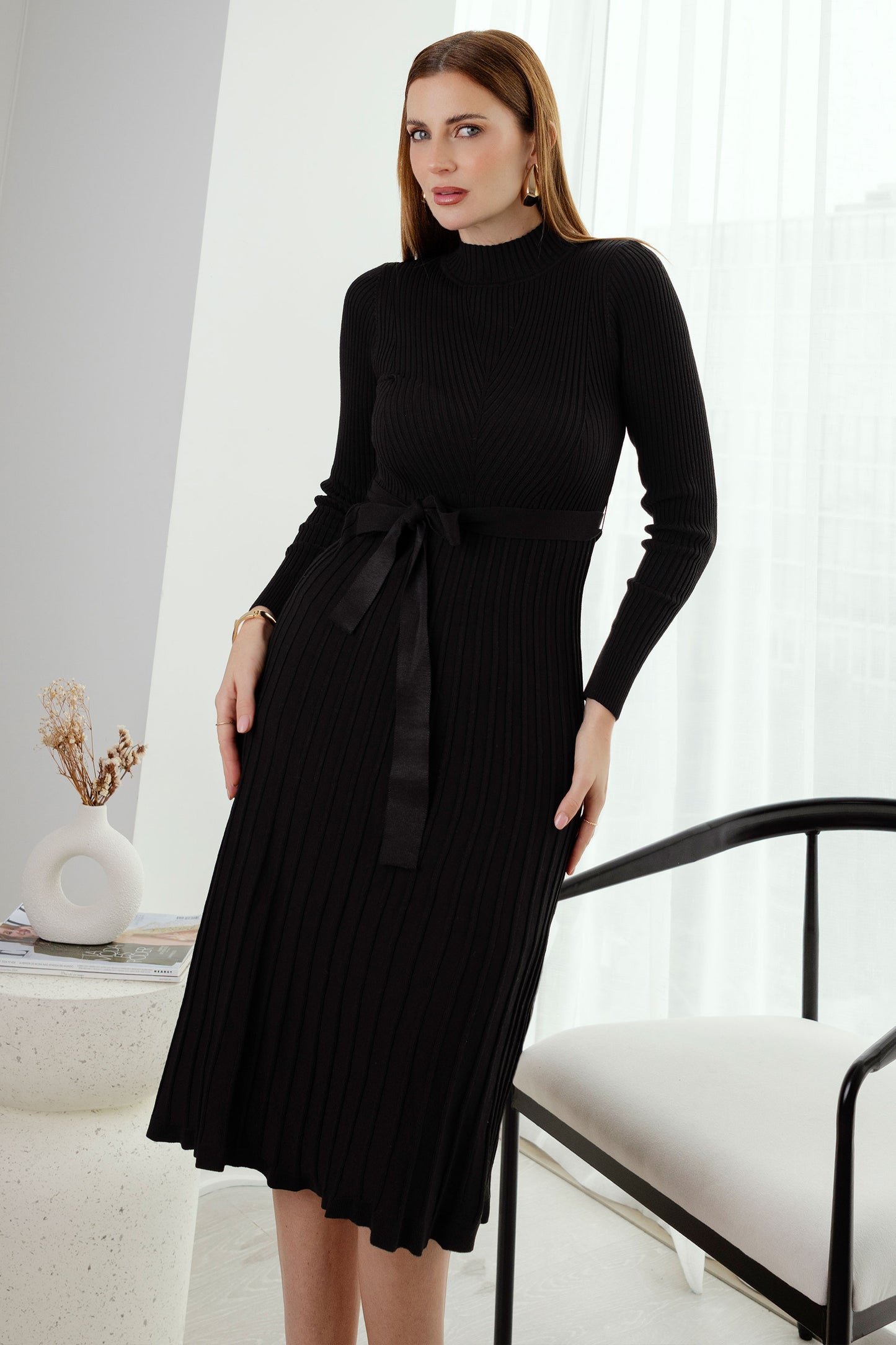 VESTIDO DE HILO FELICIA NEGRO