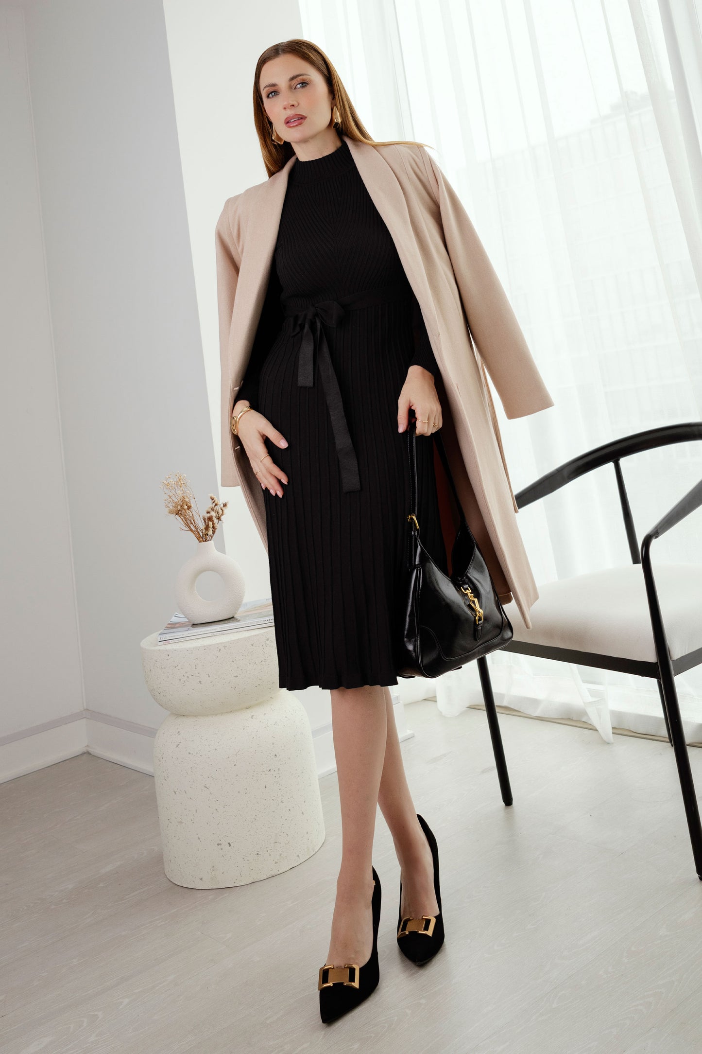 VESTIDO DE HILO FELICIA NEGRO