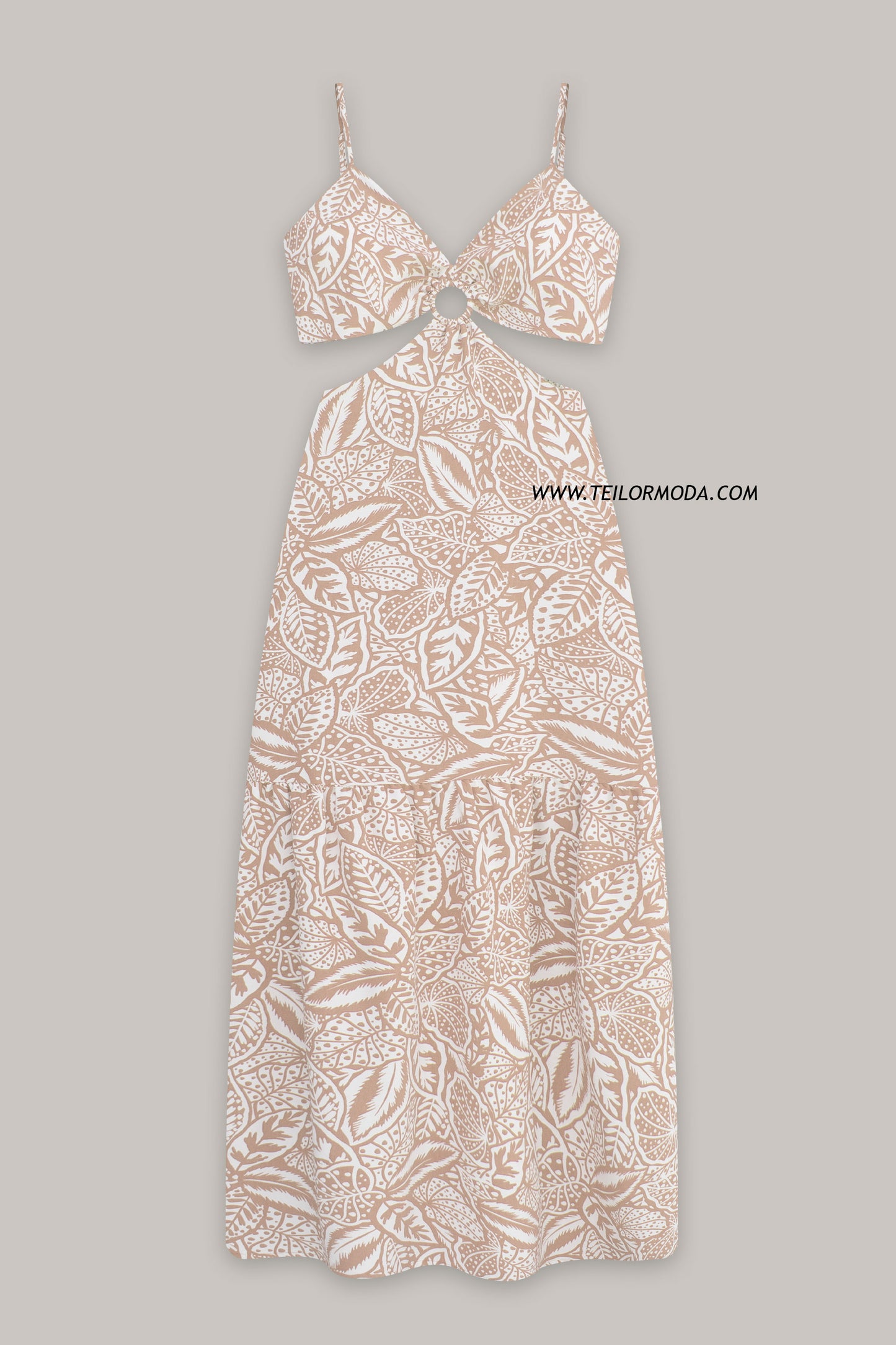 VESTIDO ASIMETRICO URSULA BEIGE