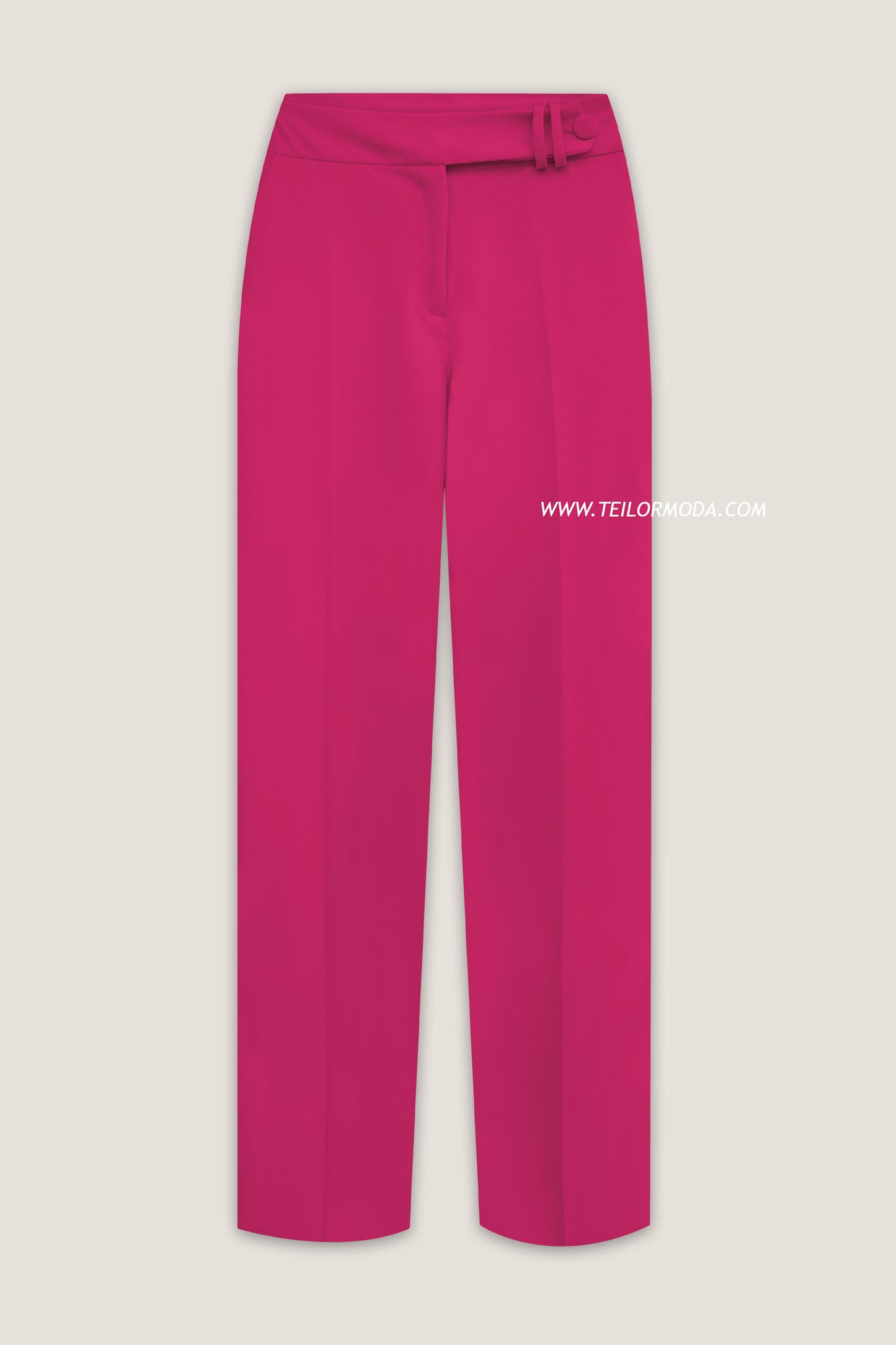 PANTALON CON PRETINA CRUZADA LUCIA FUCSIA