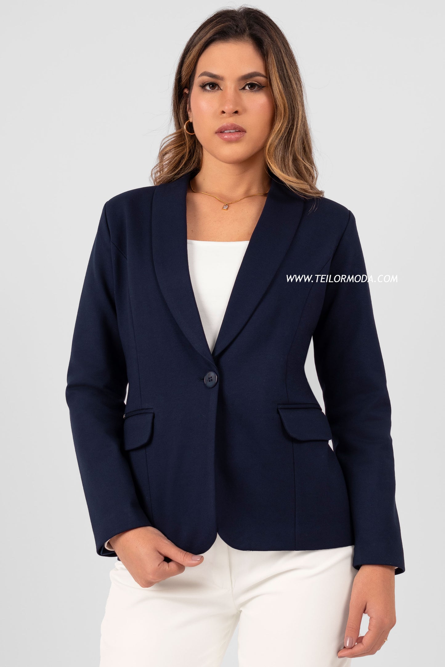 BLAZER MANGA LARGA MARTINA AZUL