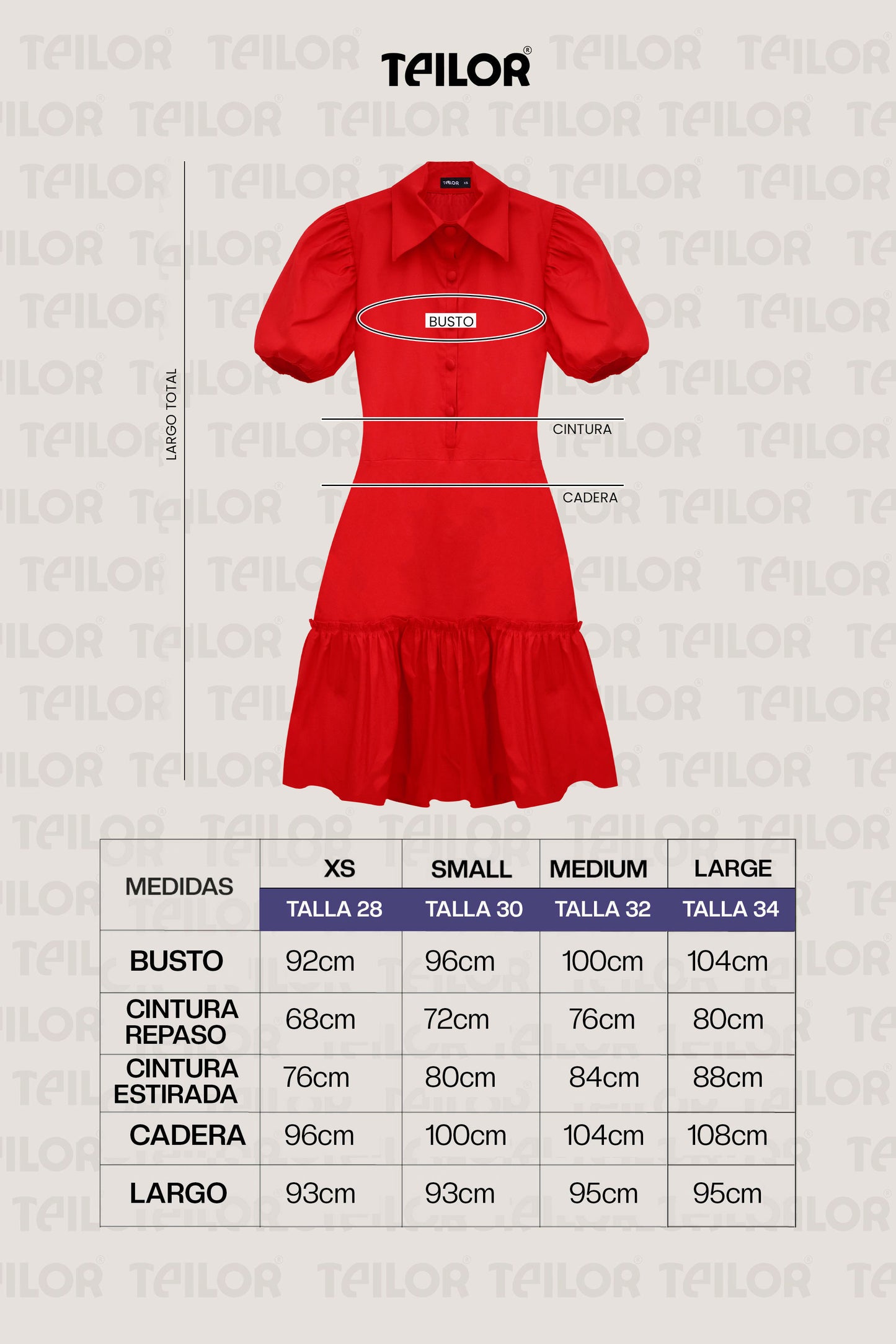 VESTIDO CORTO BELLADONA ROJO