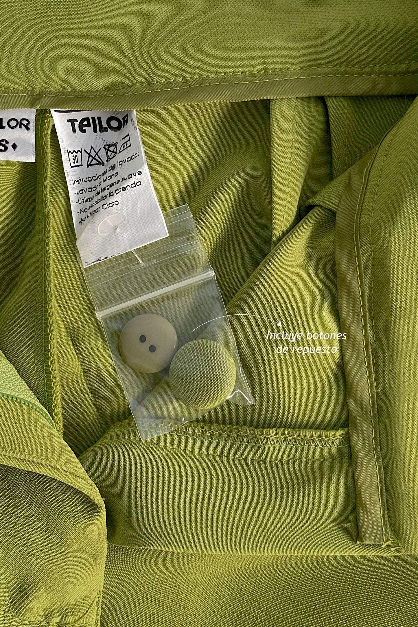 PANTALON CON PRETINA CRUZADA LUCIA VERDE