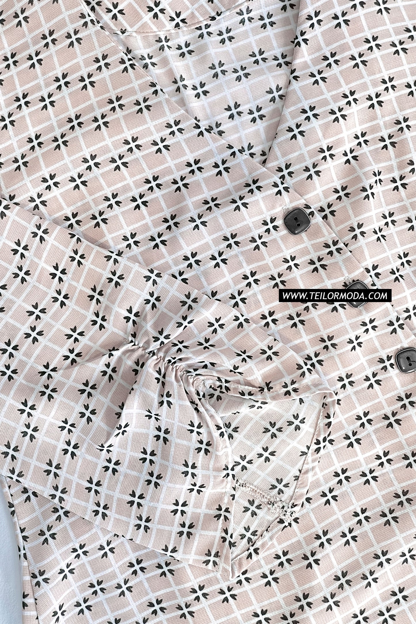 BLUSA ASIMÉTRICA ESTAMPADA ROUSE BEIGE
