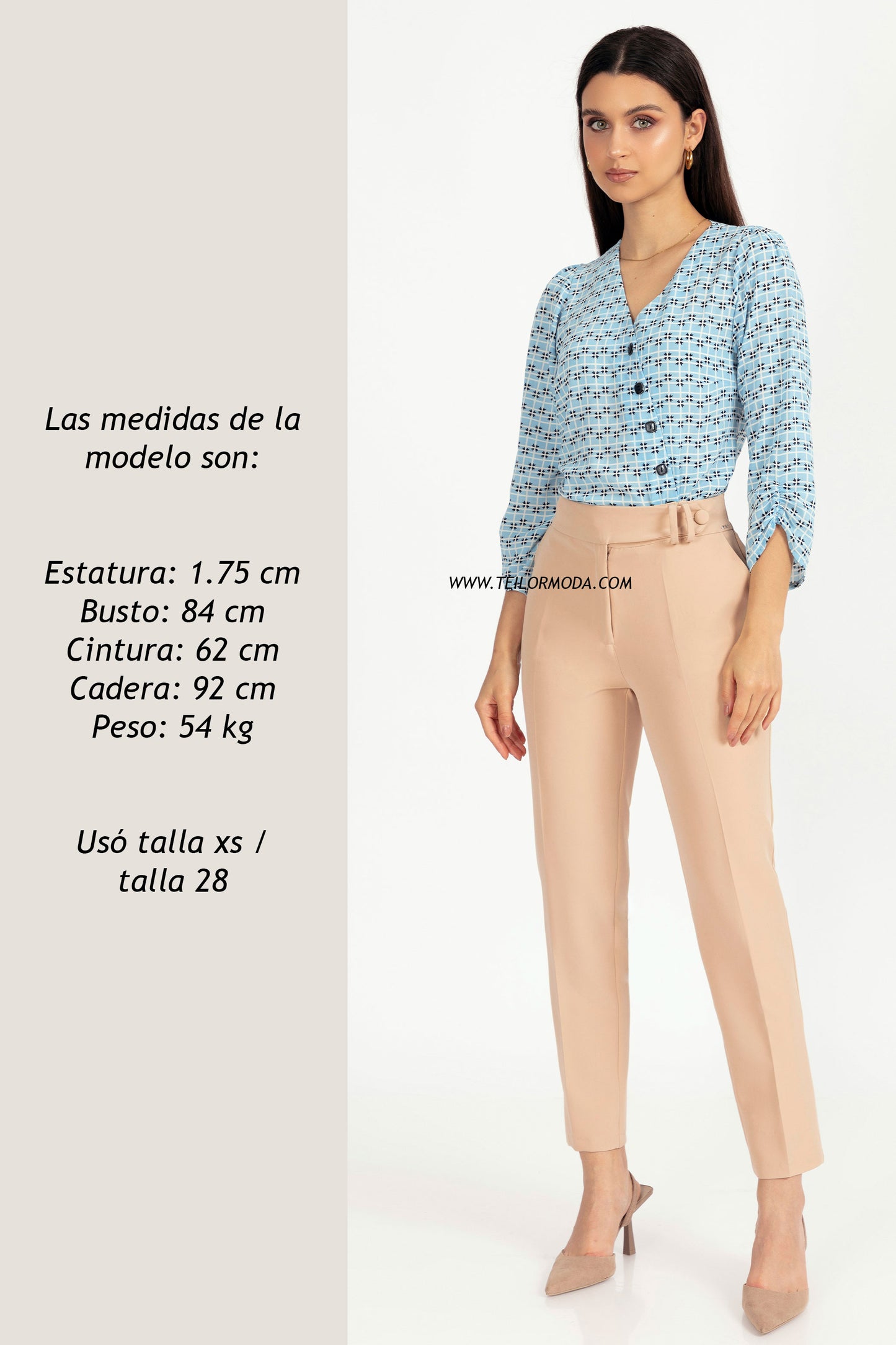 BLUSA ASIMÉTRICA ESTAMPADA ROUSE CELESTE