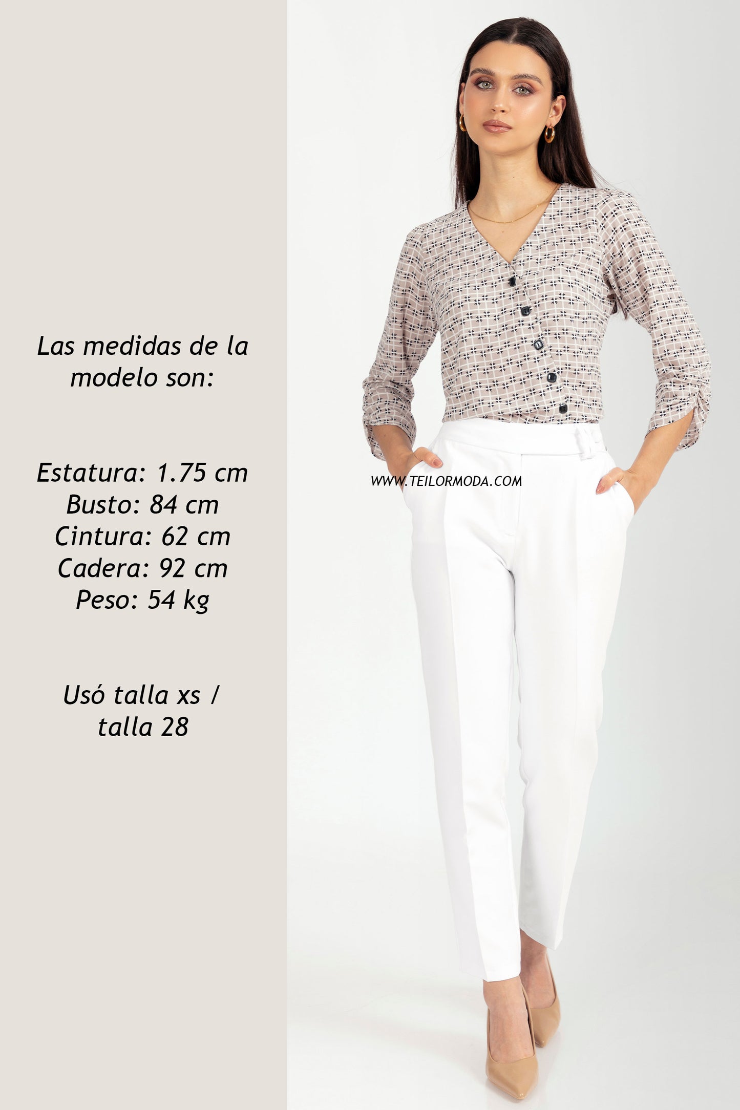 BLUSA ASIMÉTRICA ESTAMPADA ROUSE BEIGE