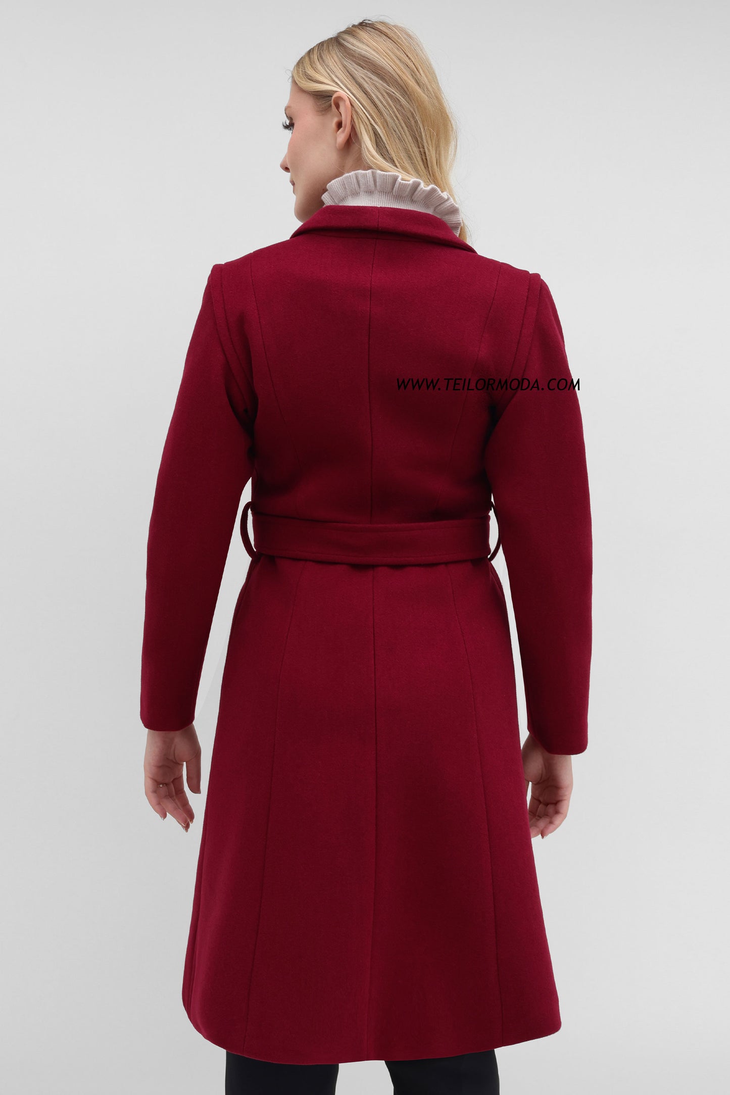 ABRIGO DE PAÑO IVY BORGOÑA