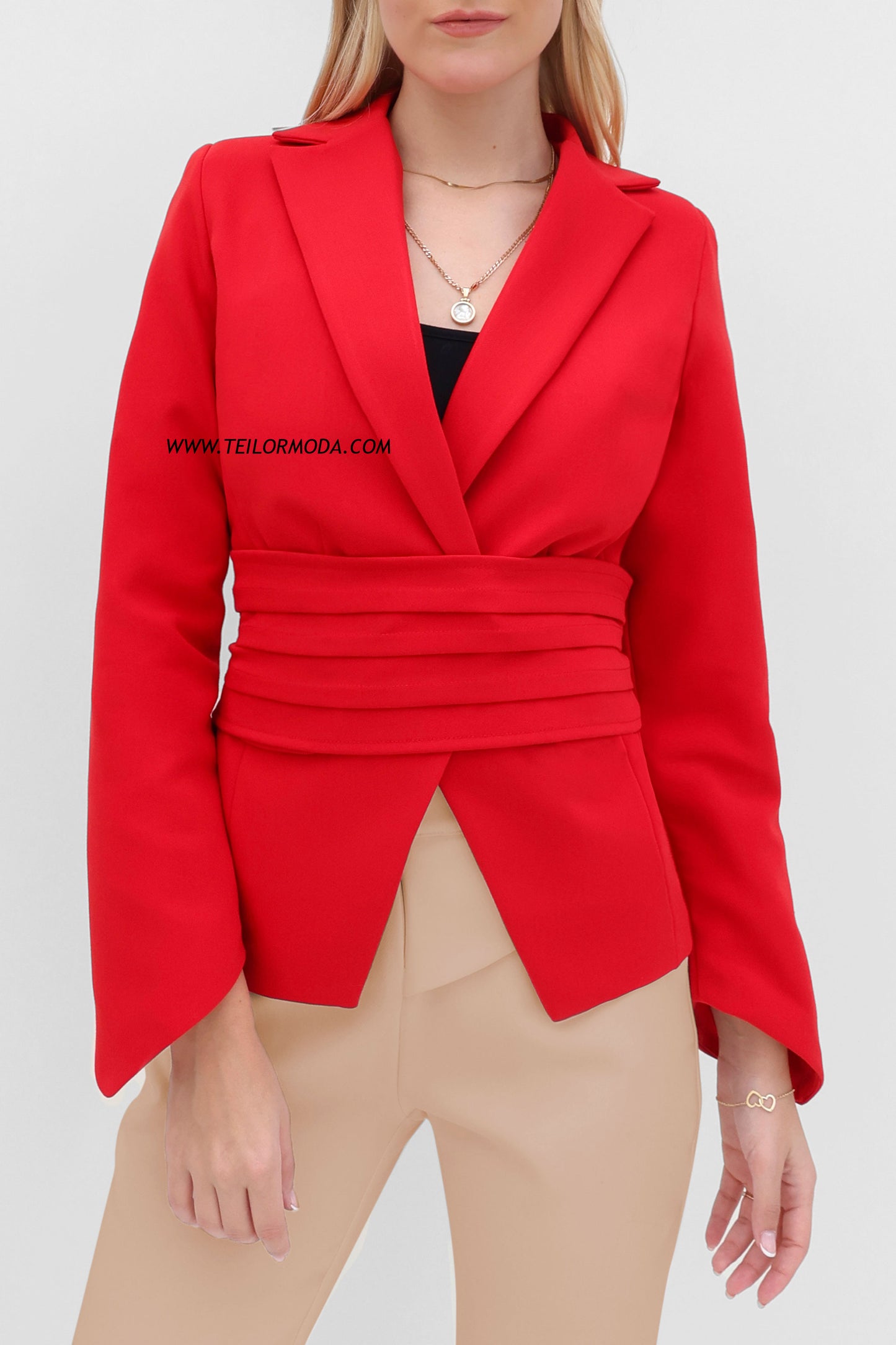 BLAZER CRUZADO SOPHIE ROJO