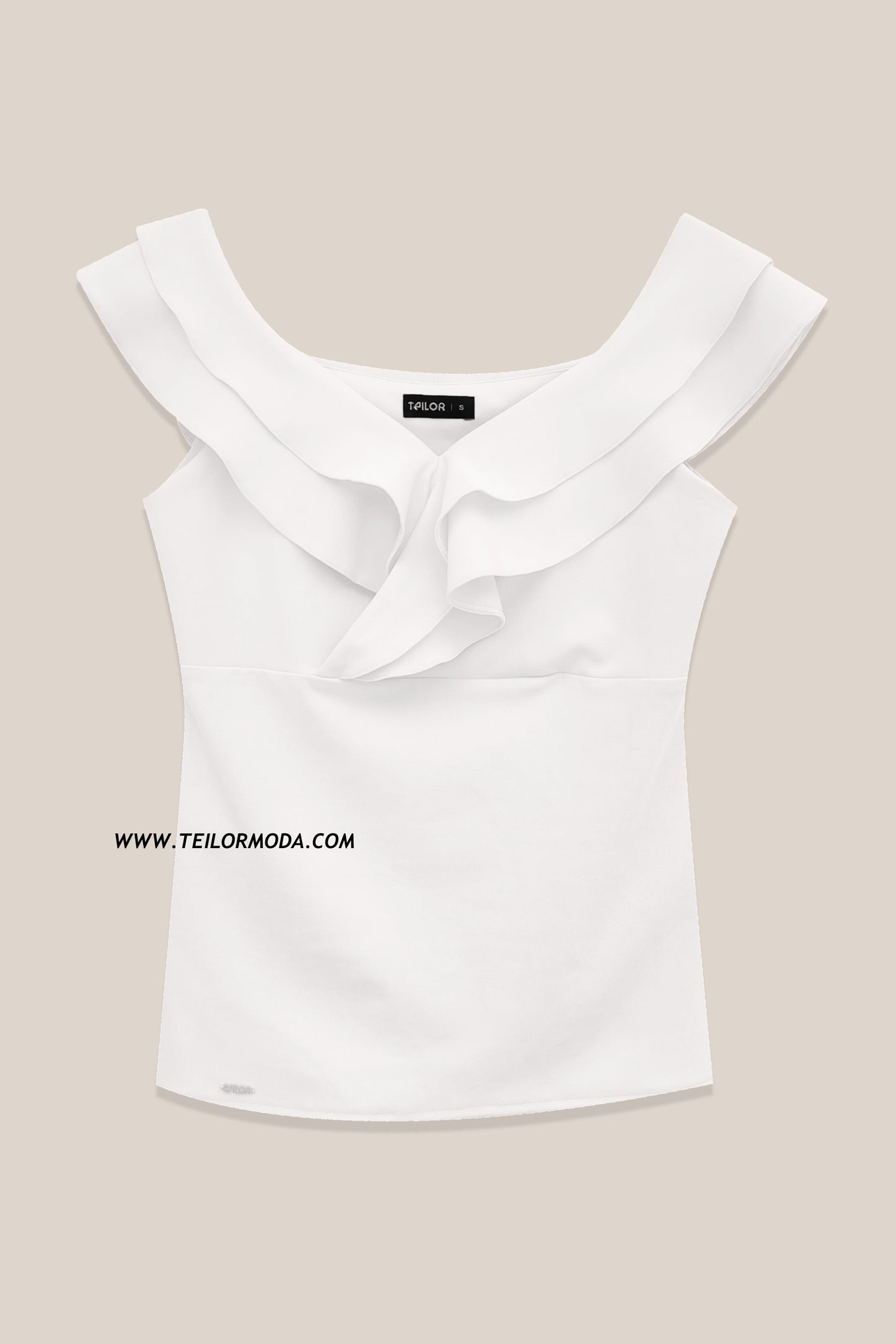 BLUSA CON VUELOS AZUCENA BLANCO