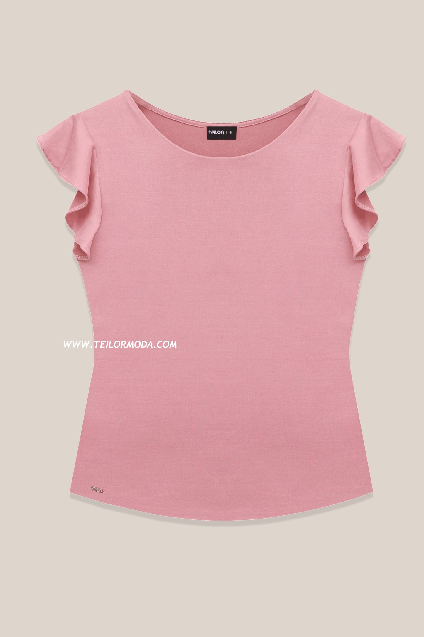 POLO CON MANGAS KAREN ROSADO