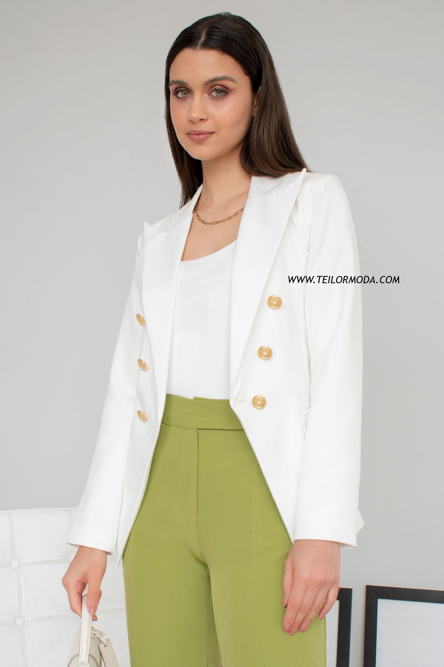 BLAZER CRUZADO TESSA PERLA