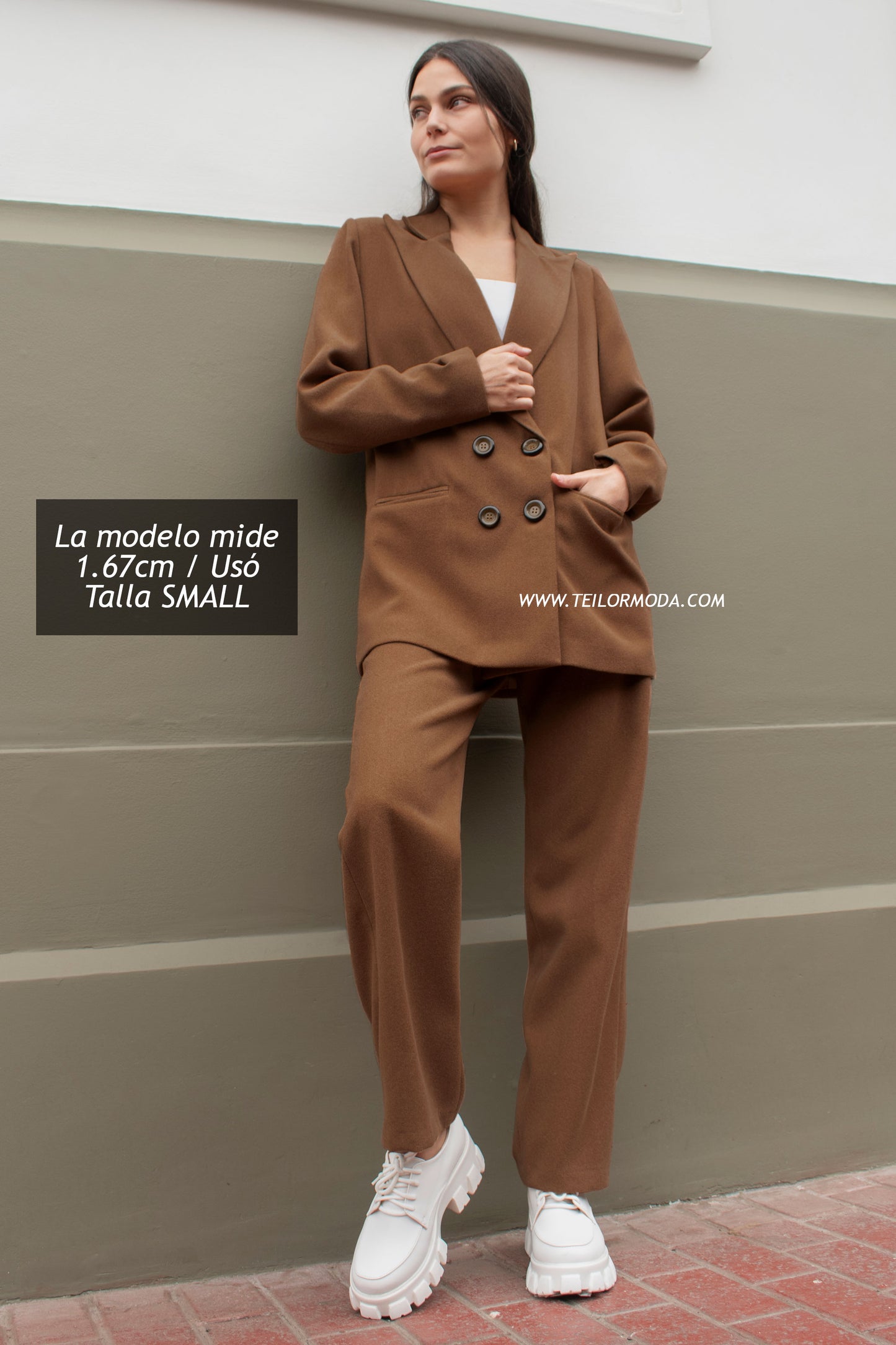 BLAZER DE PAÑO NOA CAMELLO