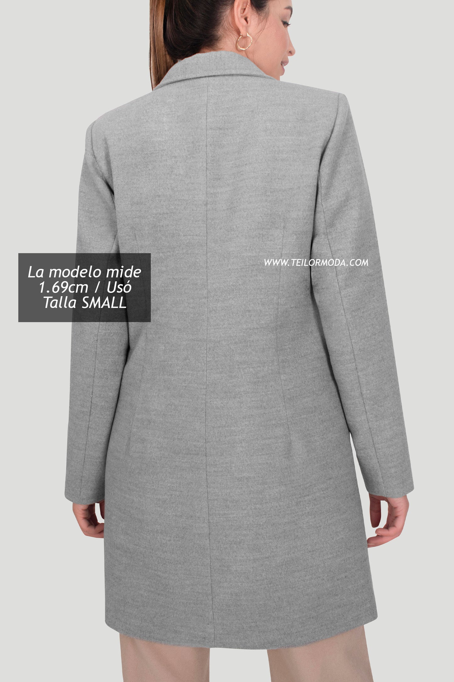 ABRIGO DE PAÑO GALA GRIS