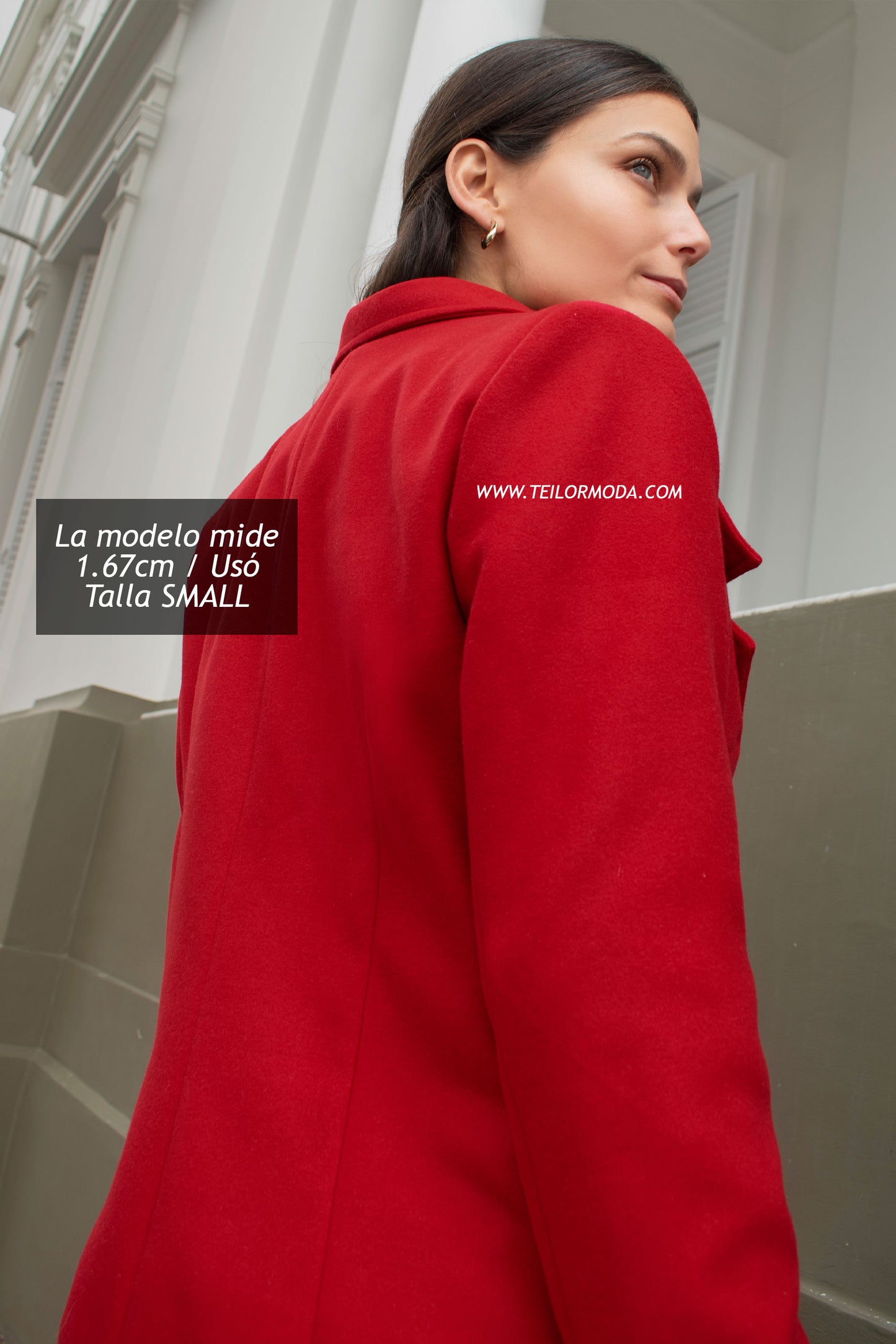 ABRIGO DE PAÑO GALA ROJO