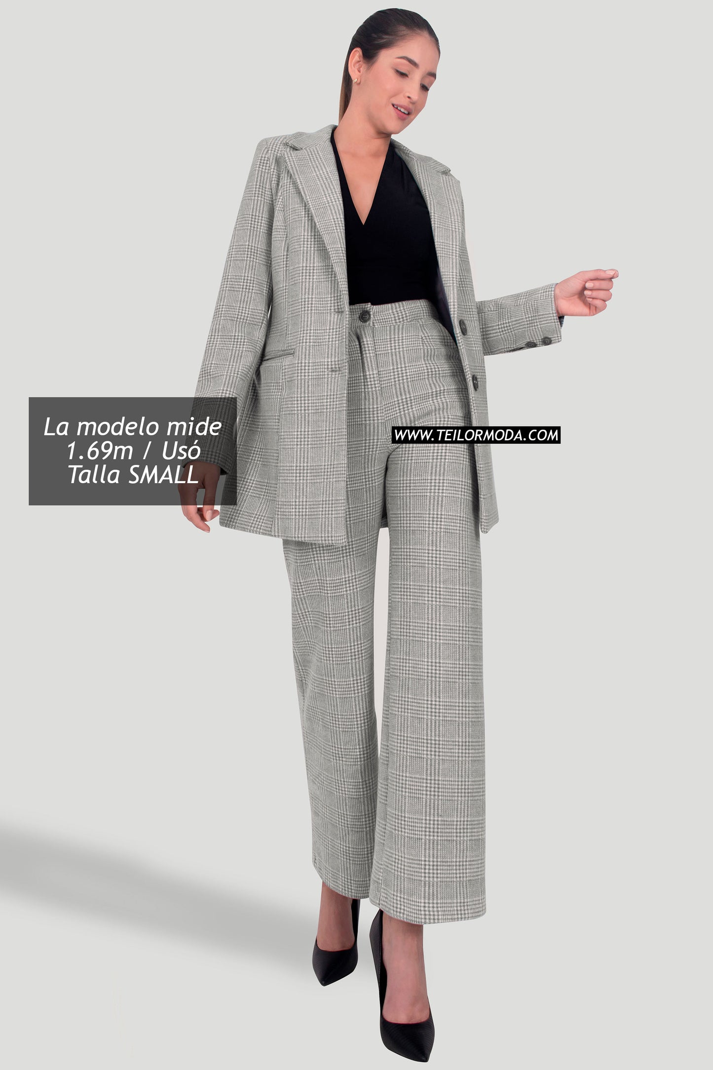 BLAZER DE PAÑO ALICIA GRIS