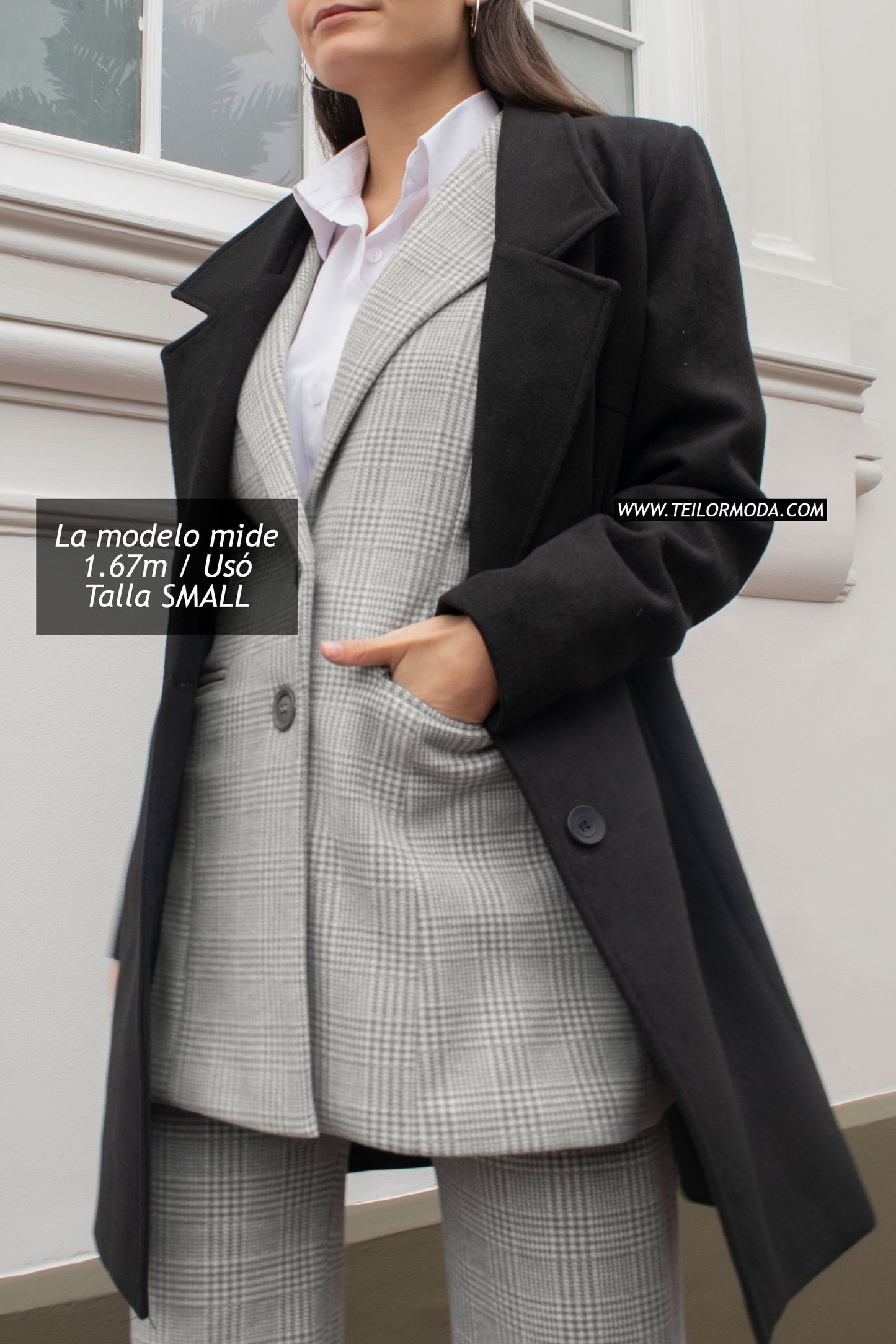 BLAZER DE PAÑO ALICIA GRIS