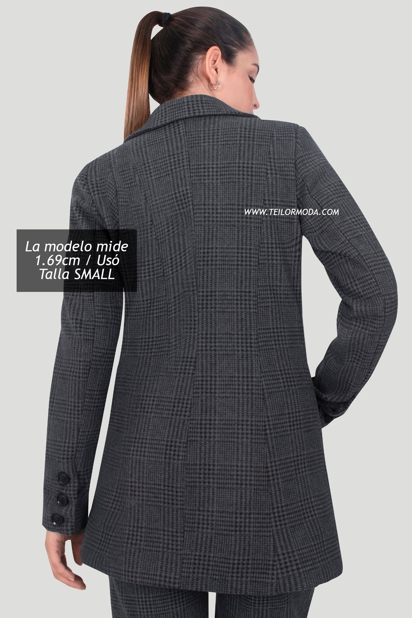 BLAZER DE PAÑO ALICIA PLOMO