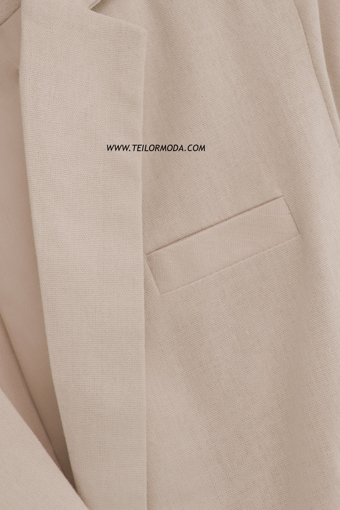 BLAZER DE LINO AMANDA BEIGE