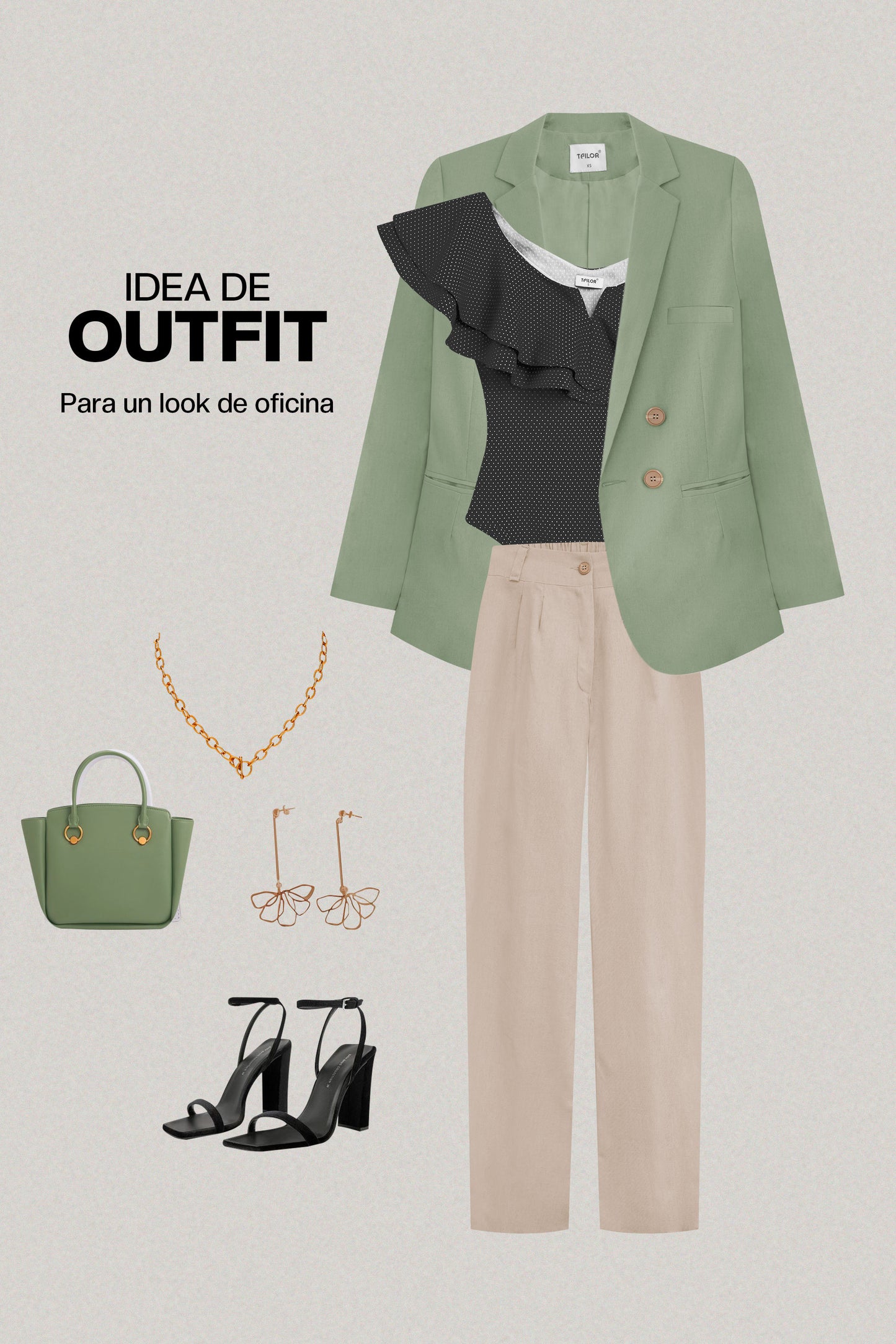 BLAZER DE LINO AMANDA VERDE