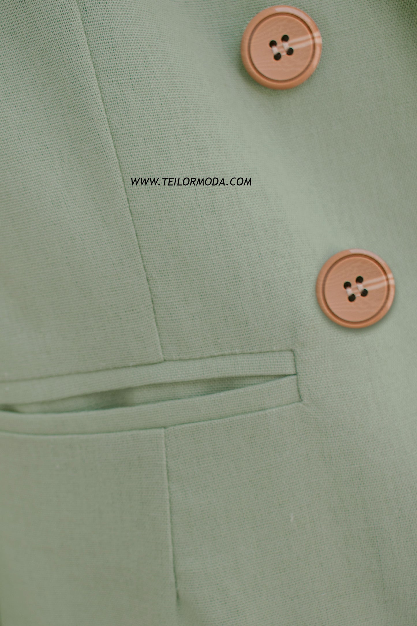 BLAZER DE LINO AMANDA VERDE