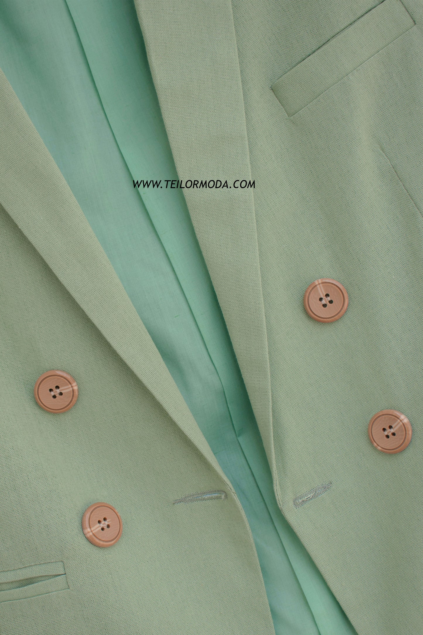 BLAZER DE LINO AMANDA VERDE
