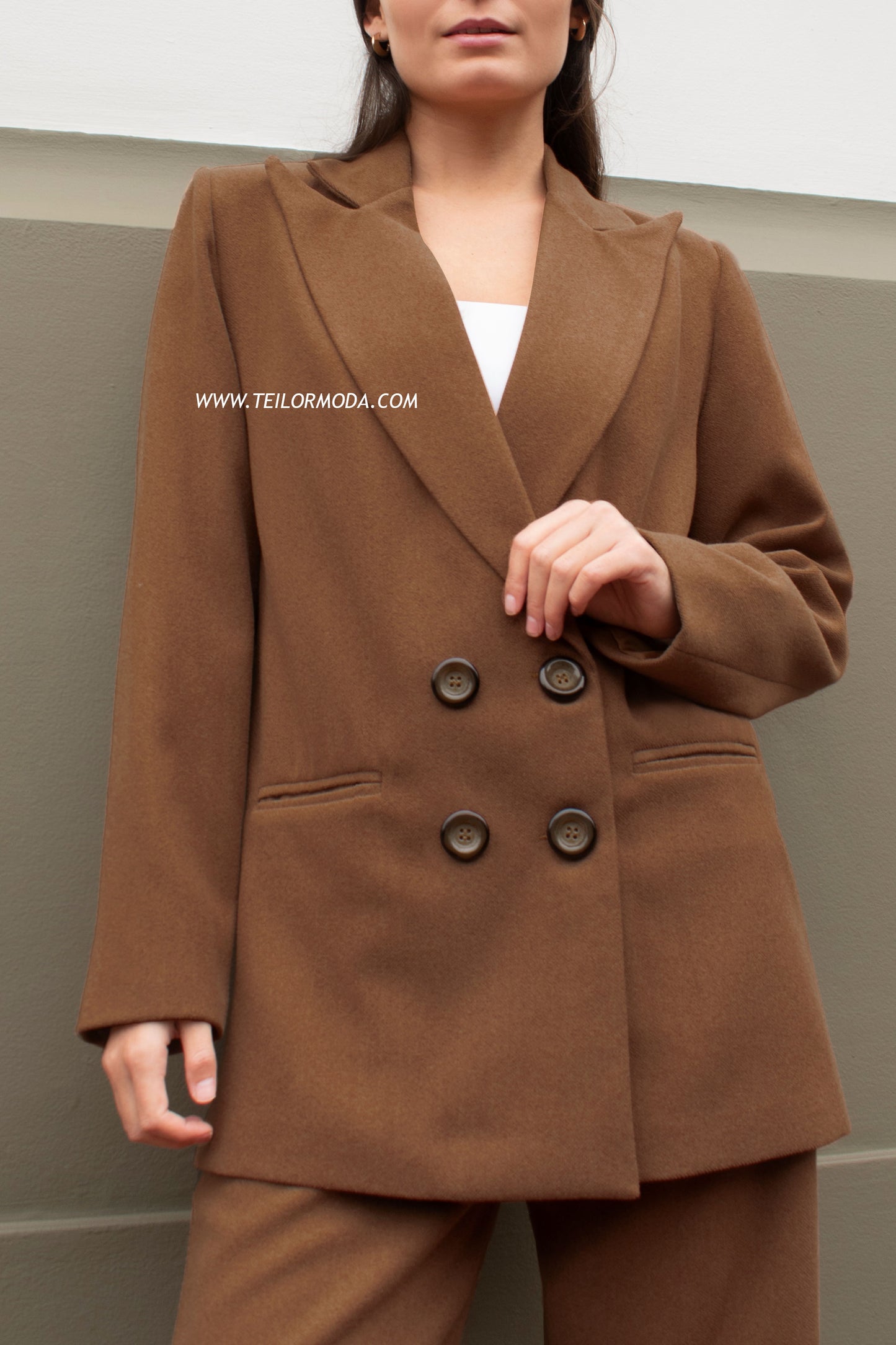BLAZER DE PAÑO NOA CAMELLO