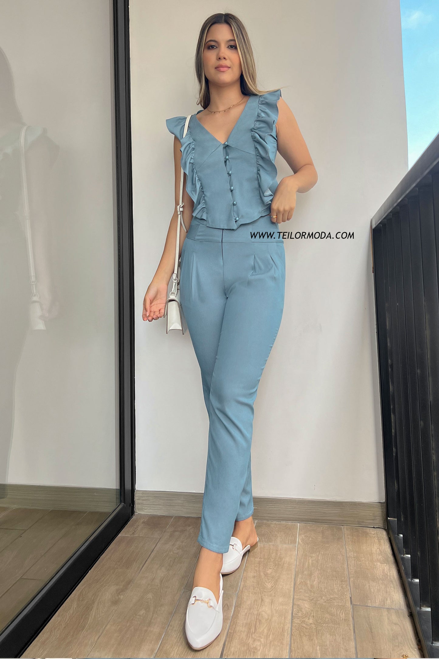 BLUSA CHAMBRAY KRISTINA ACERO