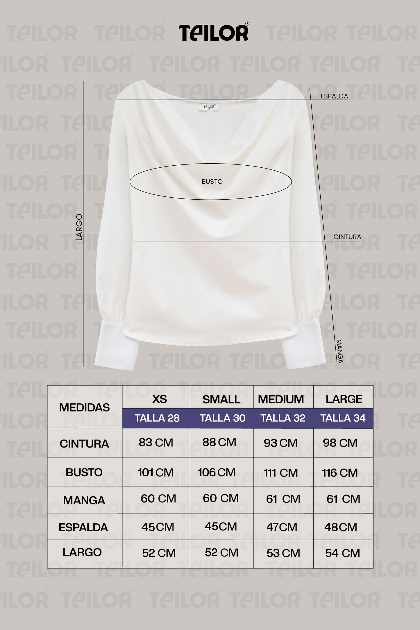 BLUSA MANGA LARGA HANNA PERLA