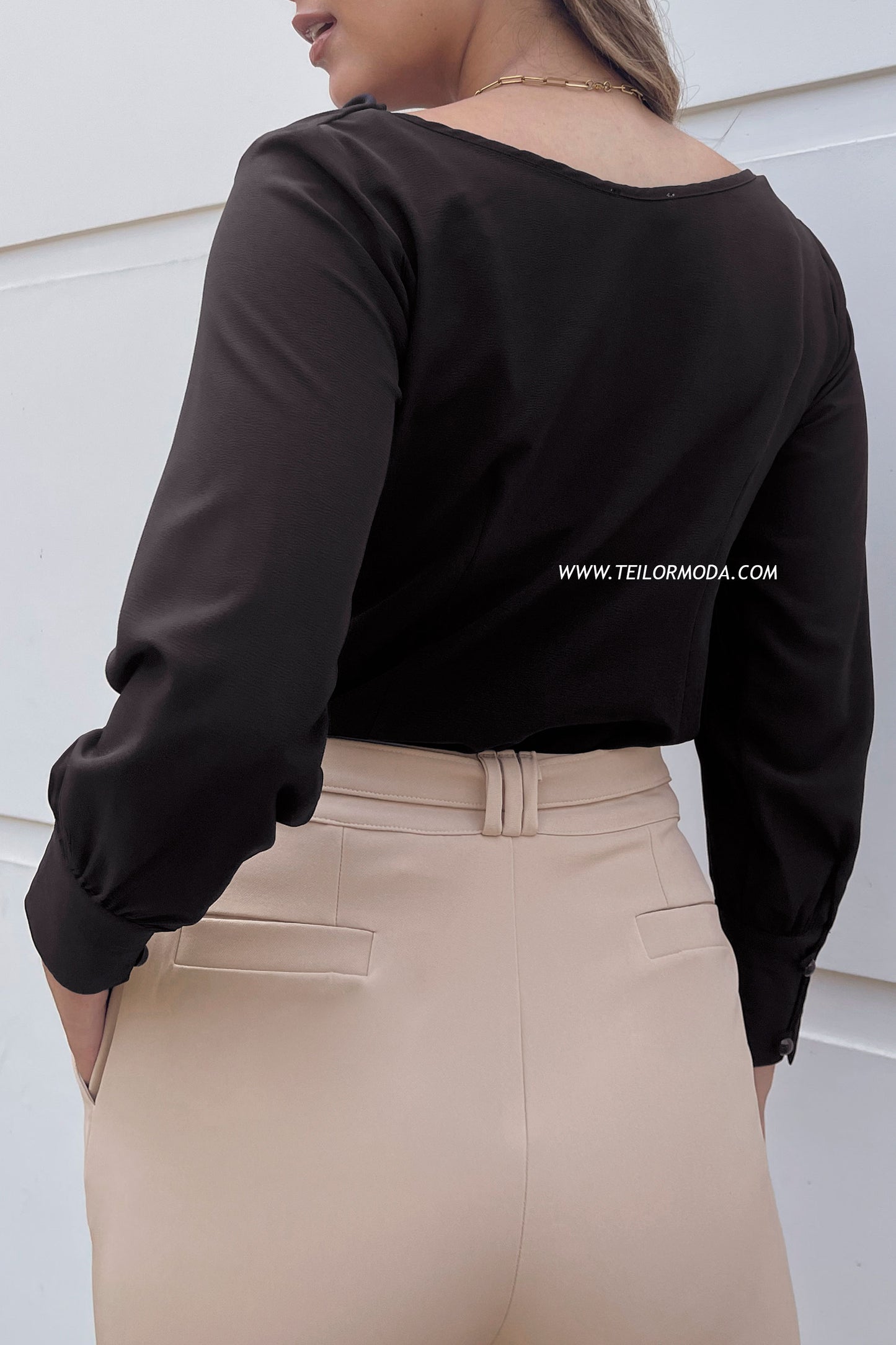 BLUSA MANGA LARGA HANNA NEGRO