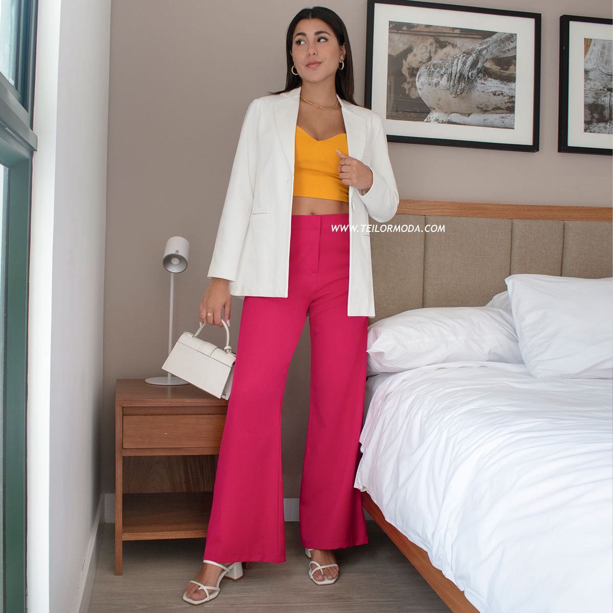 PANTALÓN PALAZZO CLOE FUCSIA