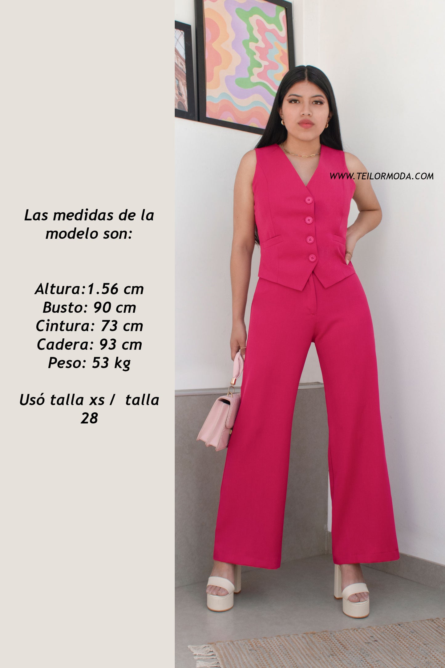 CHALECO DE SASTRE CLOE FUCSIA