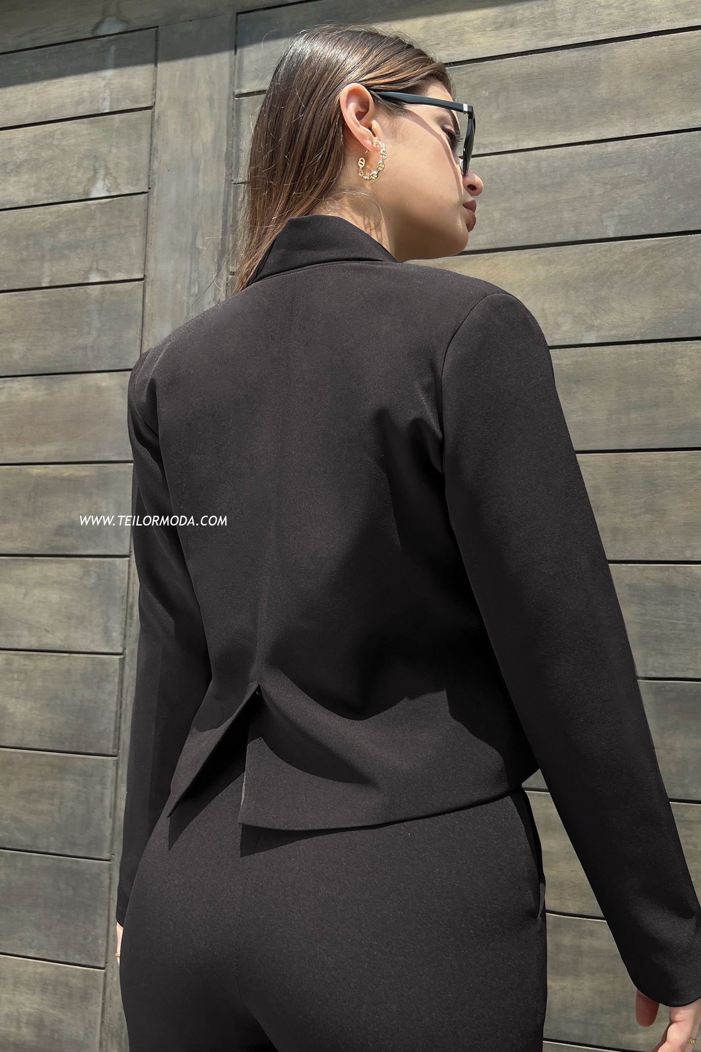 BLAZER CROPPED NOOR NEGRO