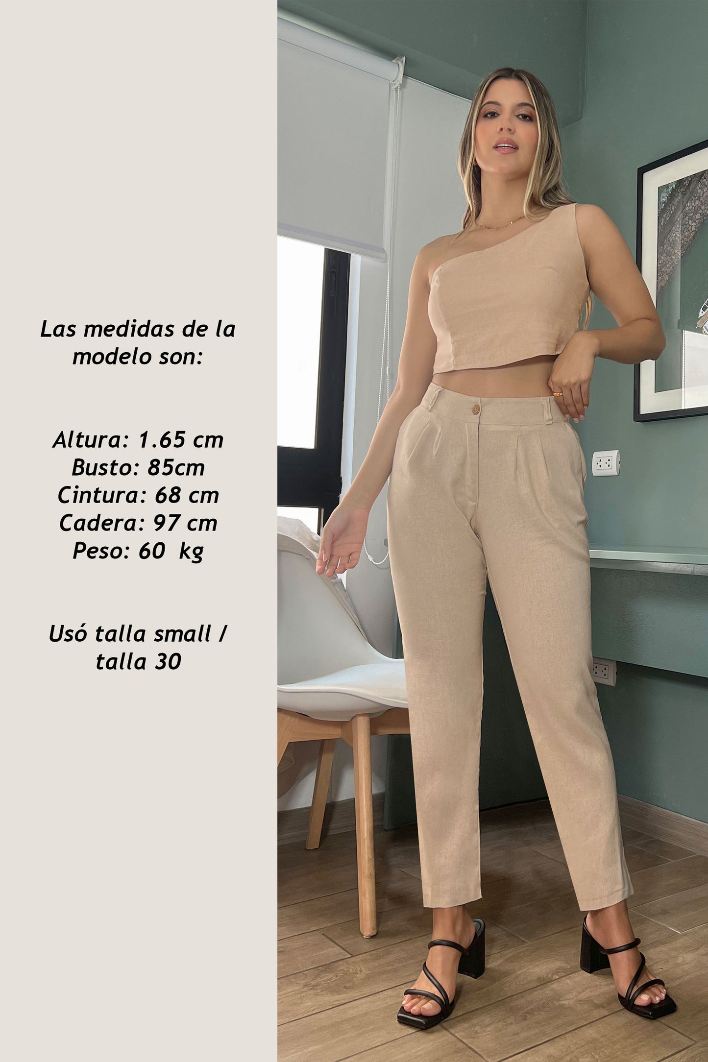 PANTALÓN DE LINO AMANDA BEIGE