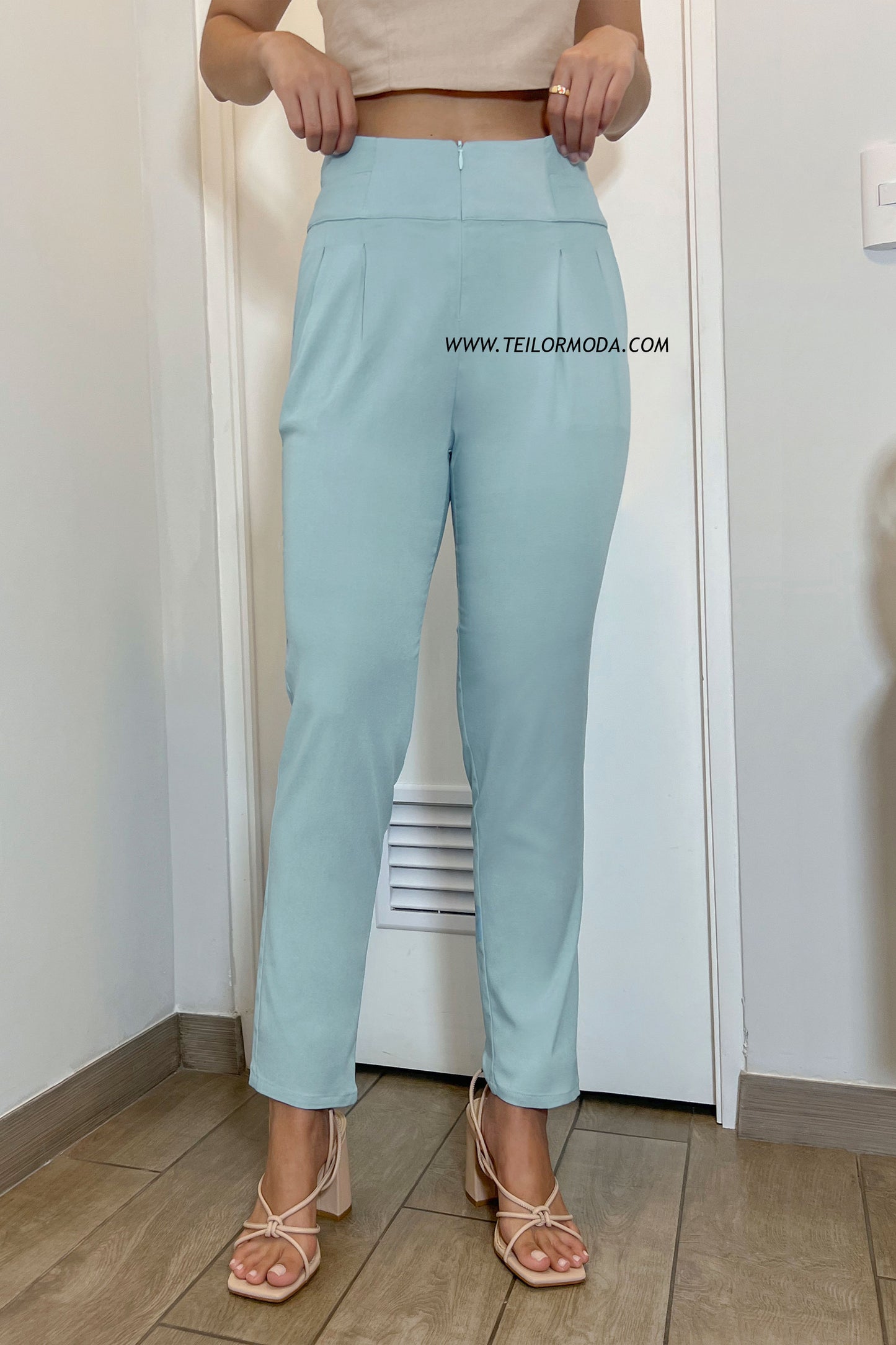 PANTALÓN CHAMBRAY KRISTINA CELESTE