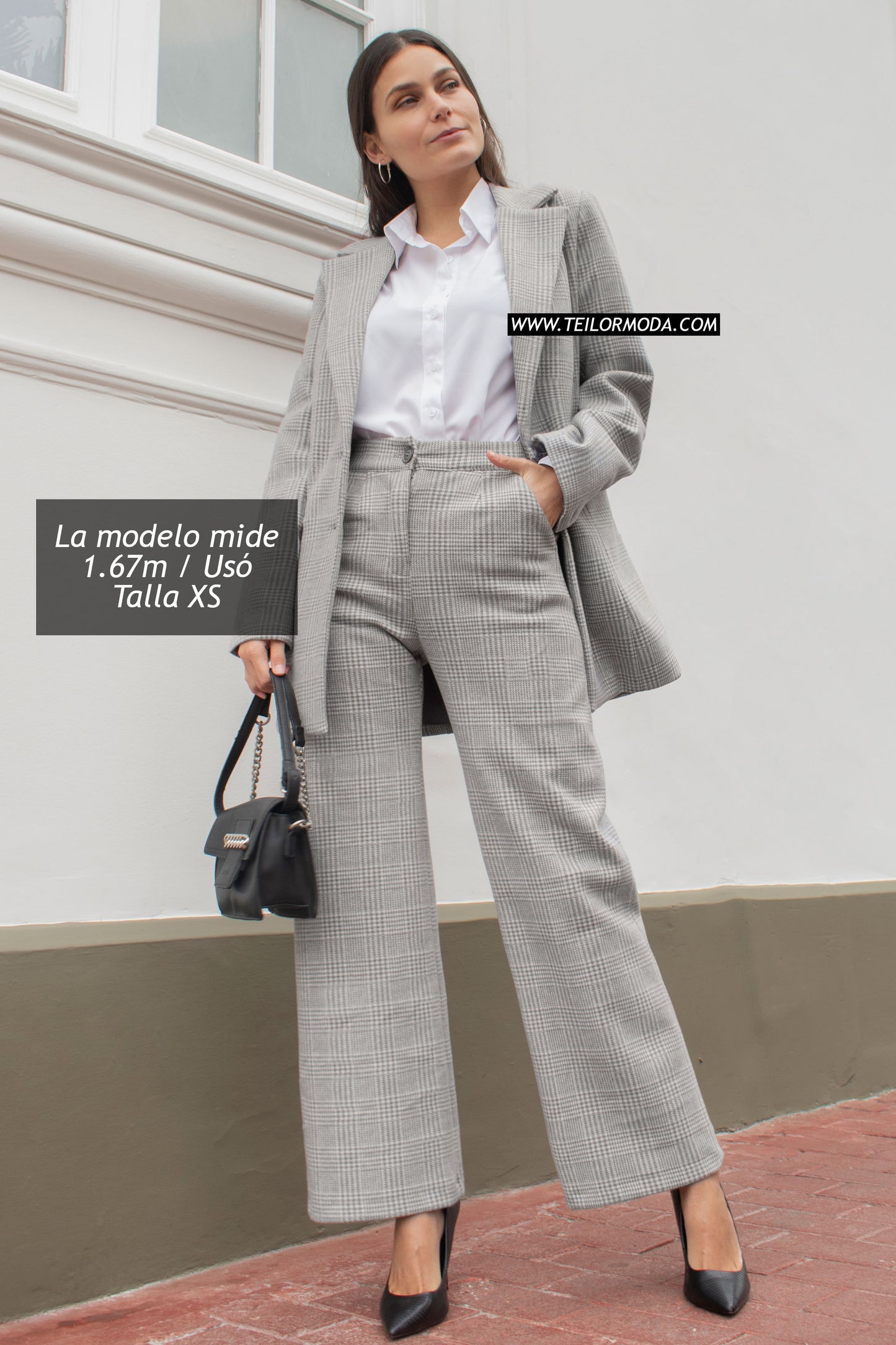 PANTALON DE PAÑO ALICIA GRIS