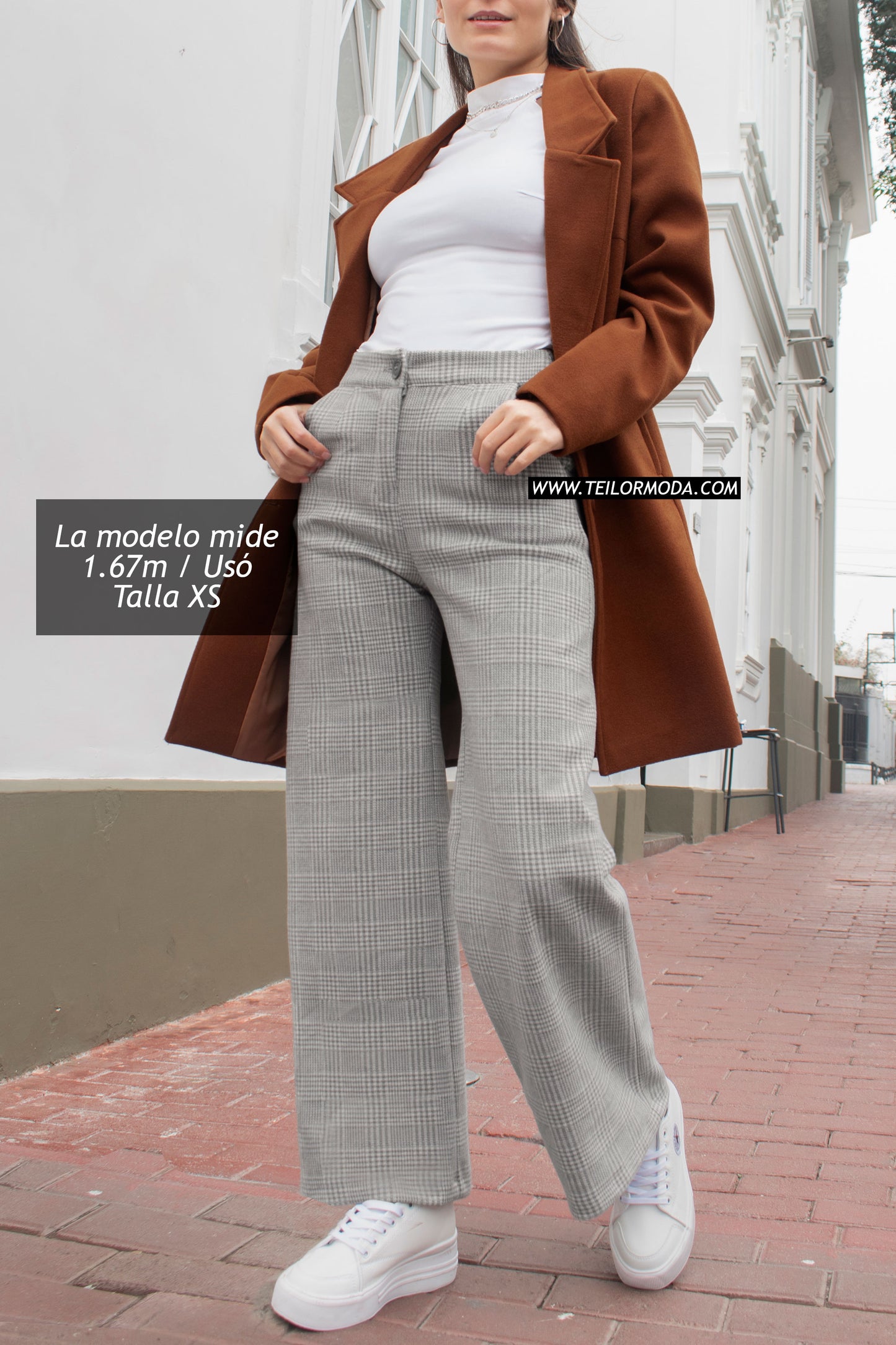 PANTALON DE PAÑO ALICIA GRIS