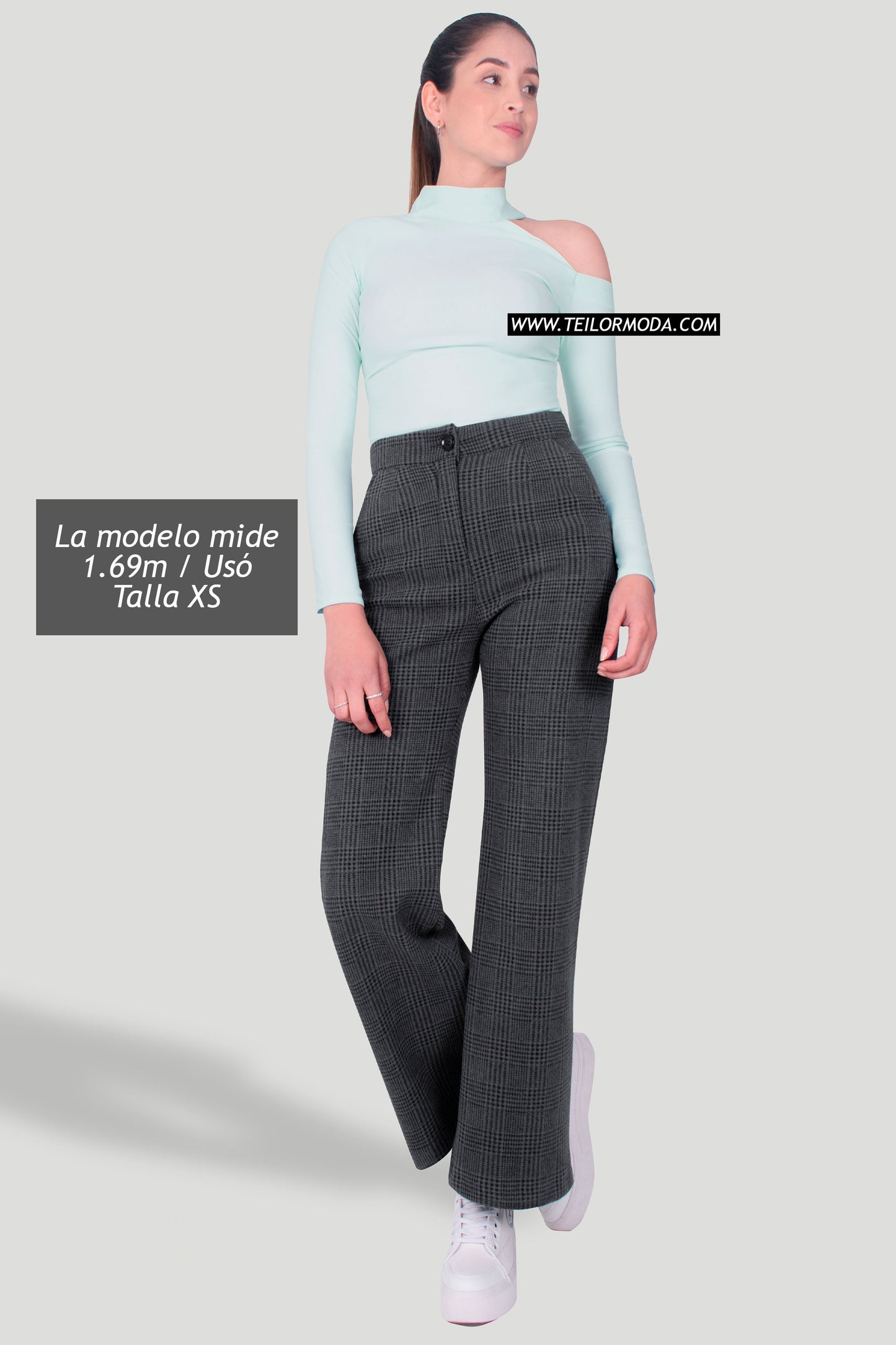 PANTALON DE PAÑO ALICIA PLOMO