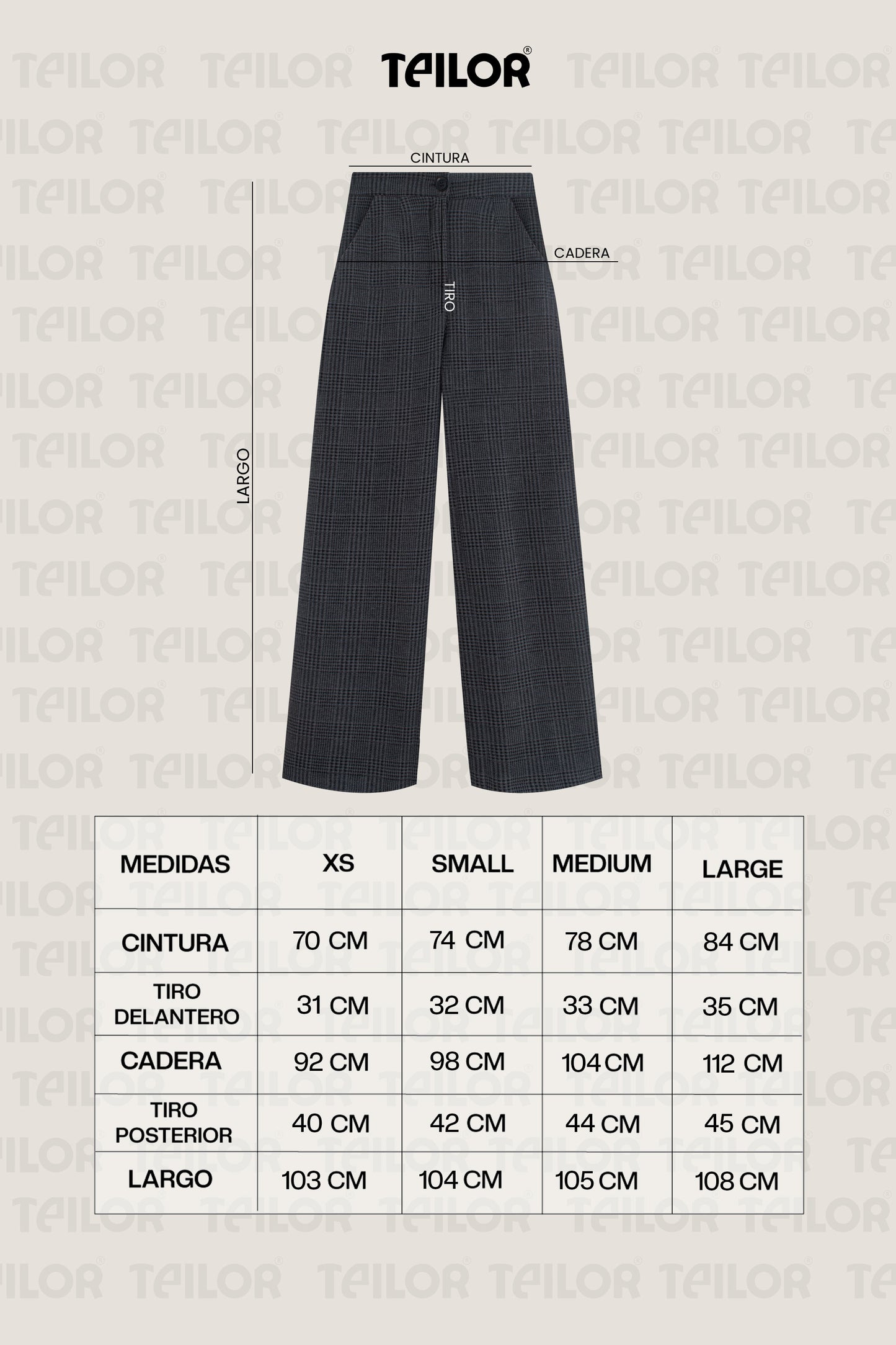 PANTALON DE PAÑO ALICIA PLOMO